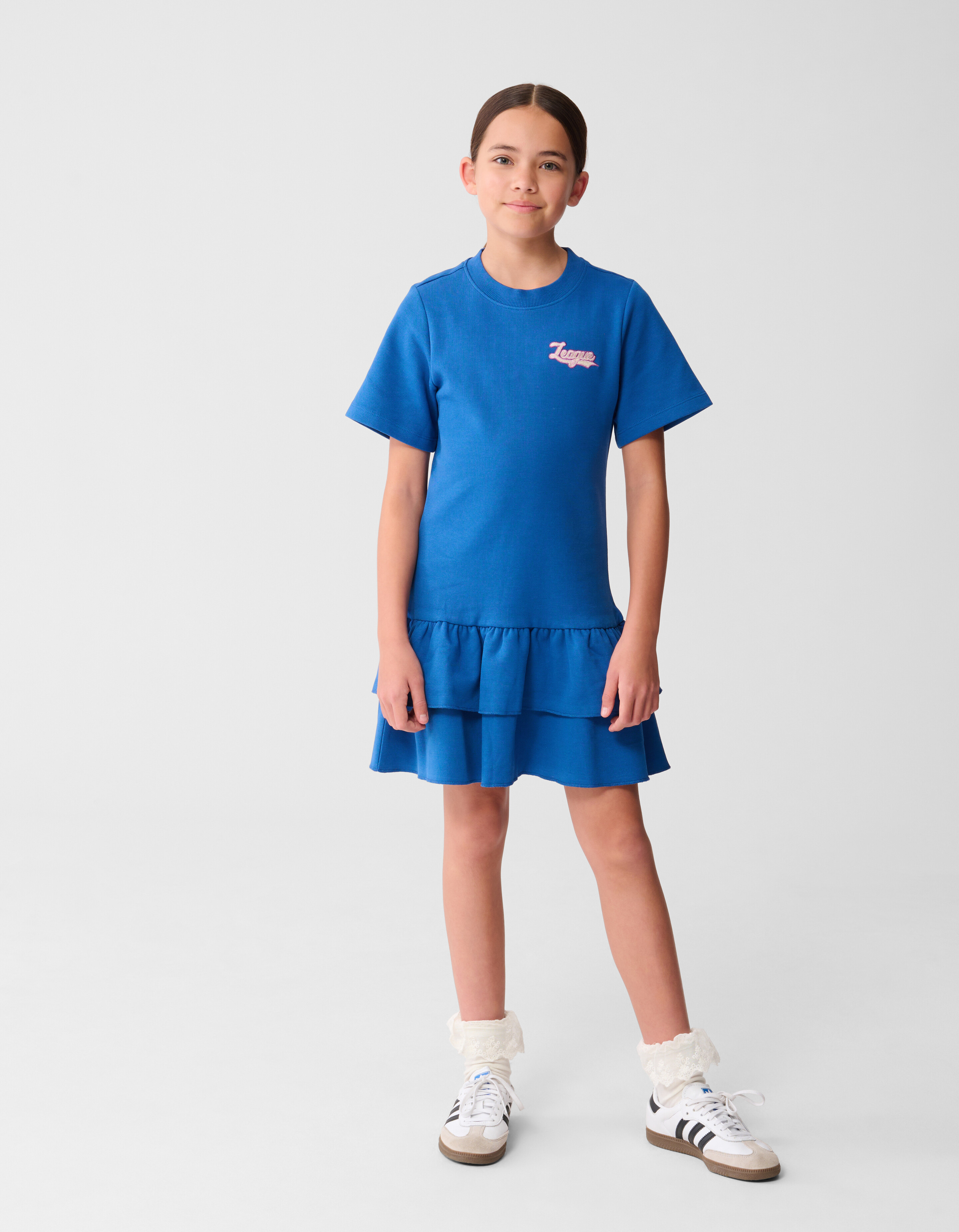 Ruffle Mini Jurk Donkerblauw SHOEBY GIRLS