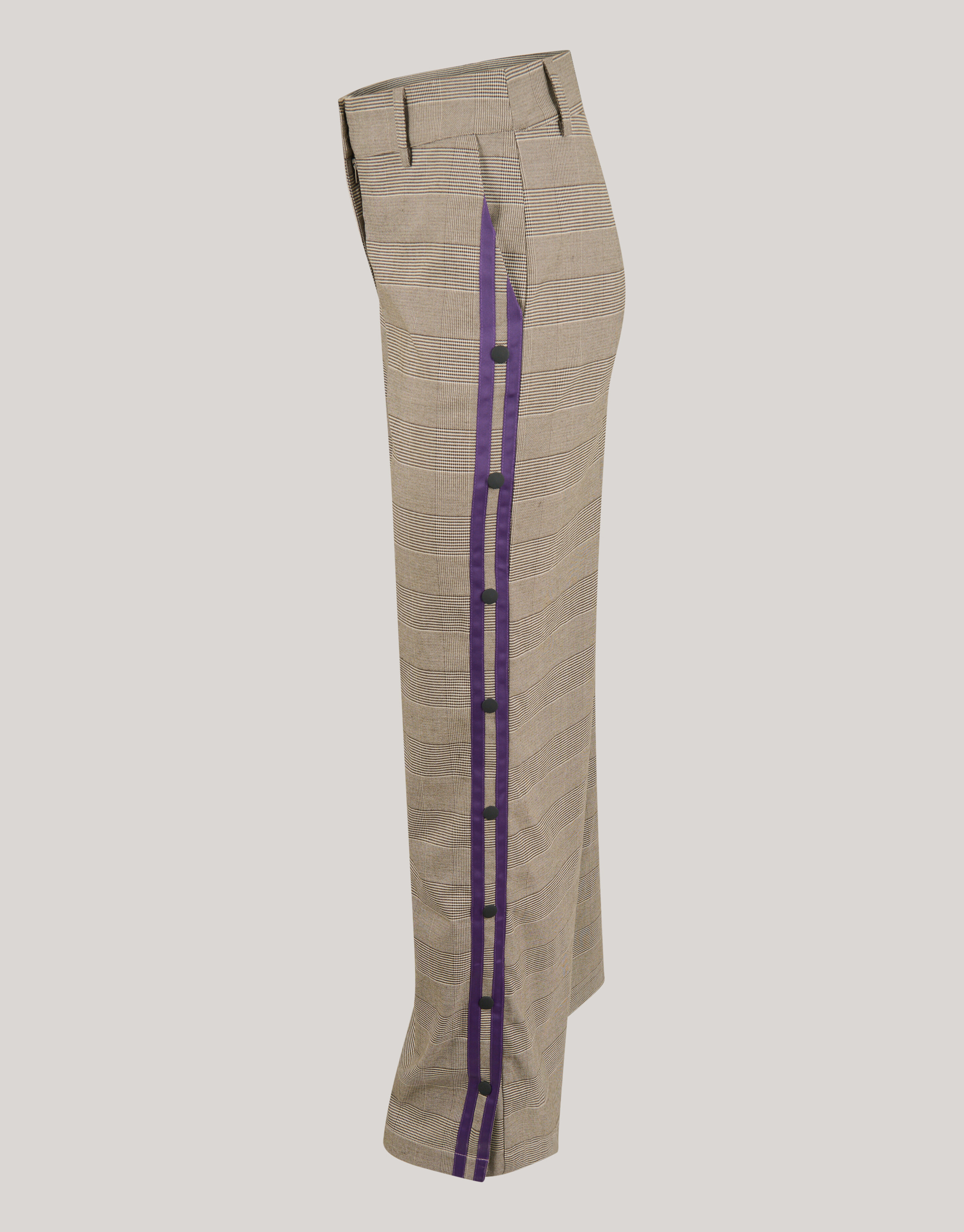 Sportlich Karierte Hose Wide Leg Braun SHOEBY WOMEN
