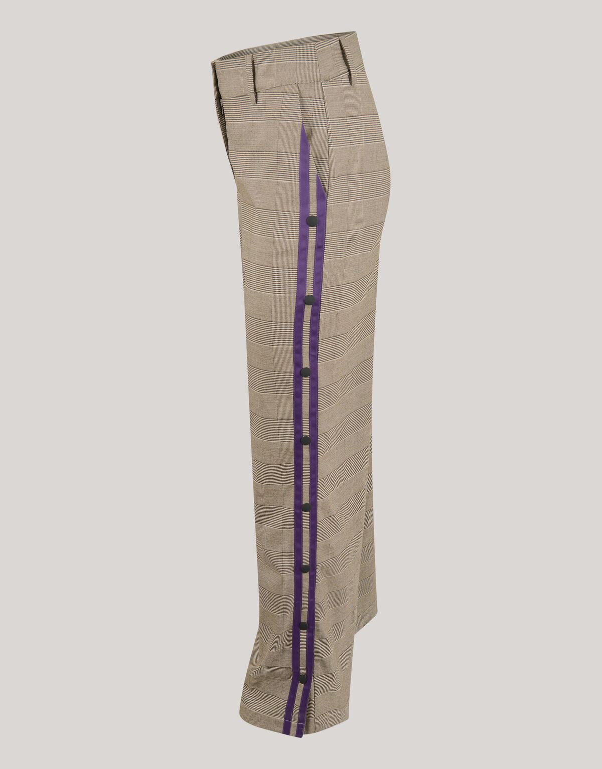 Sportlich Karierte Hose Wide Leg Braun SHOEBY WOMEN