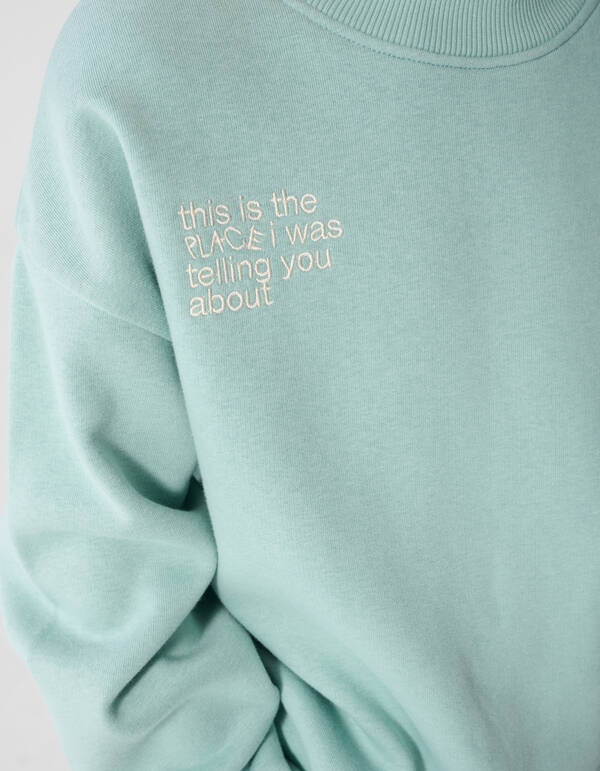 Oversized Artwork-Sweatshirt Hellgr&uuml;n SHOEBY BOYS