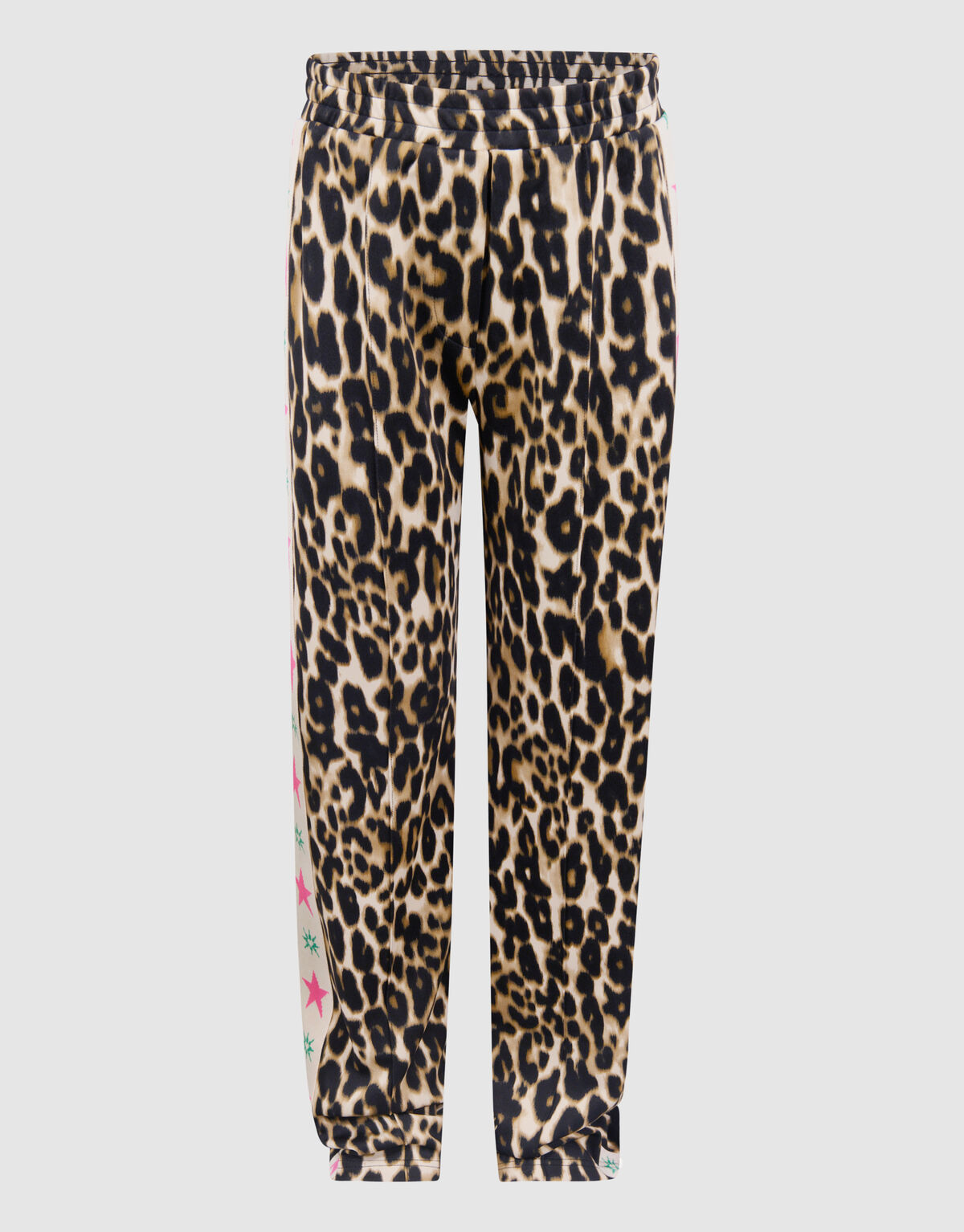 Sportliche Leopard-Hose mit weitem Bein Braun SHOEBY GIRLS