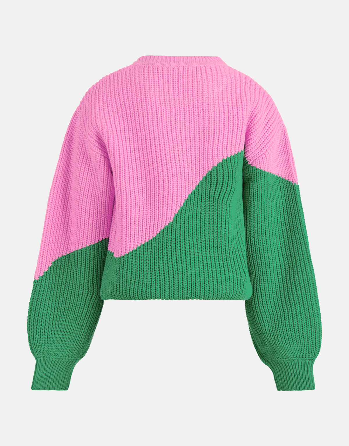 Colorblock Pullover Grün/Rosa SHOEBY GIRLS