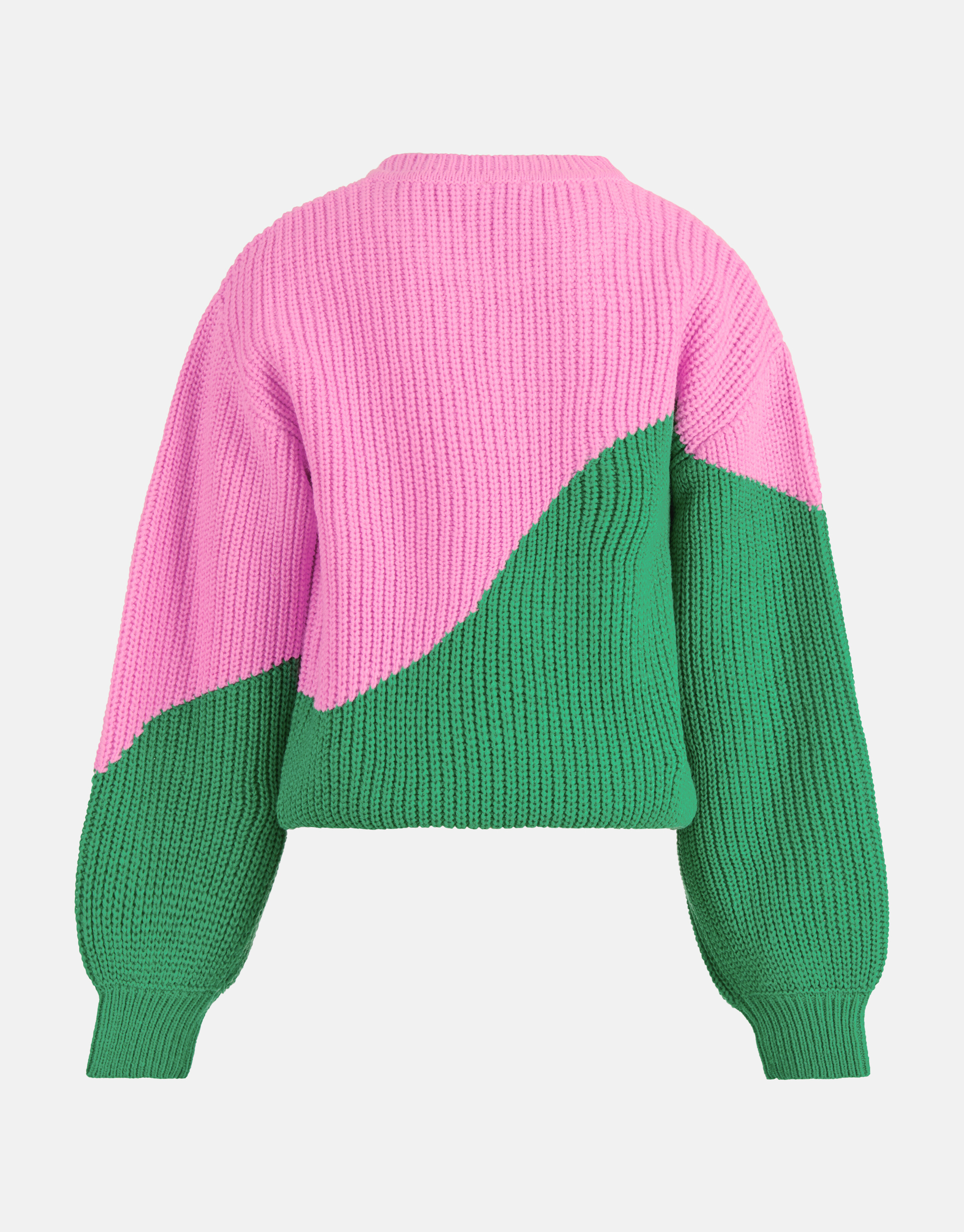 Colorblock Trui Groen/Roze SHOEBY GIRLS