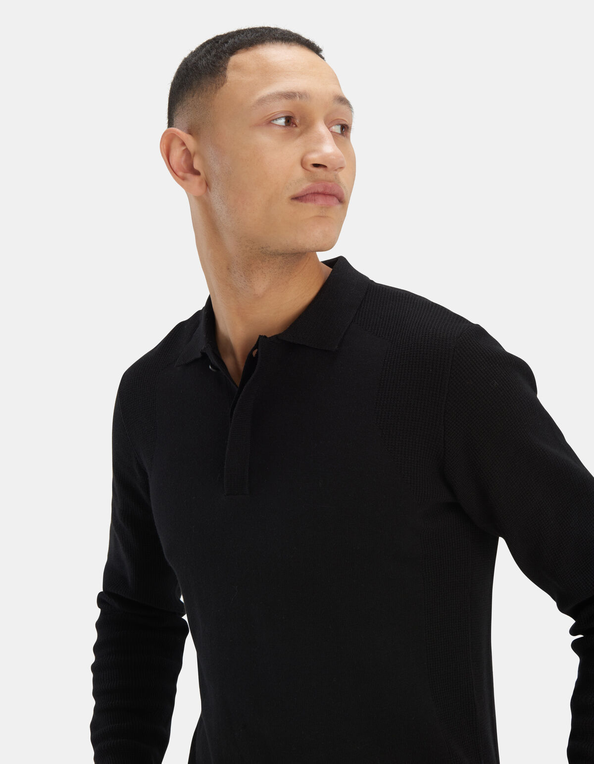 Waffel-Polo-Pullover REFILL