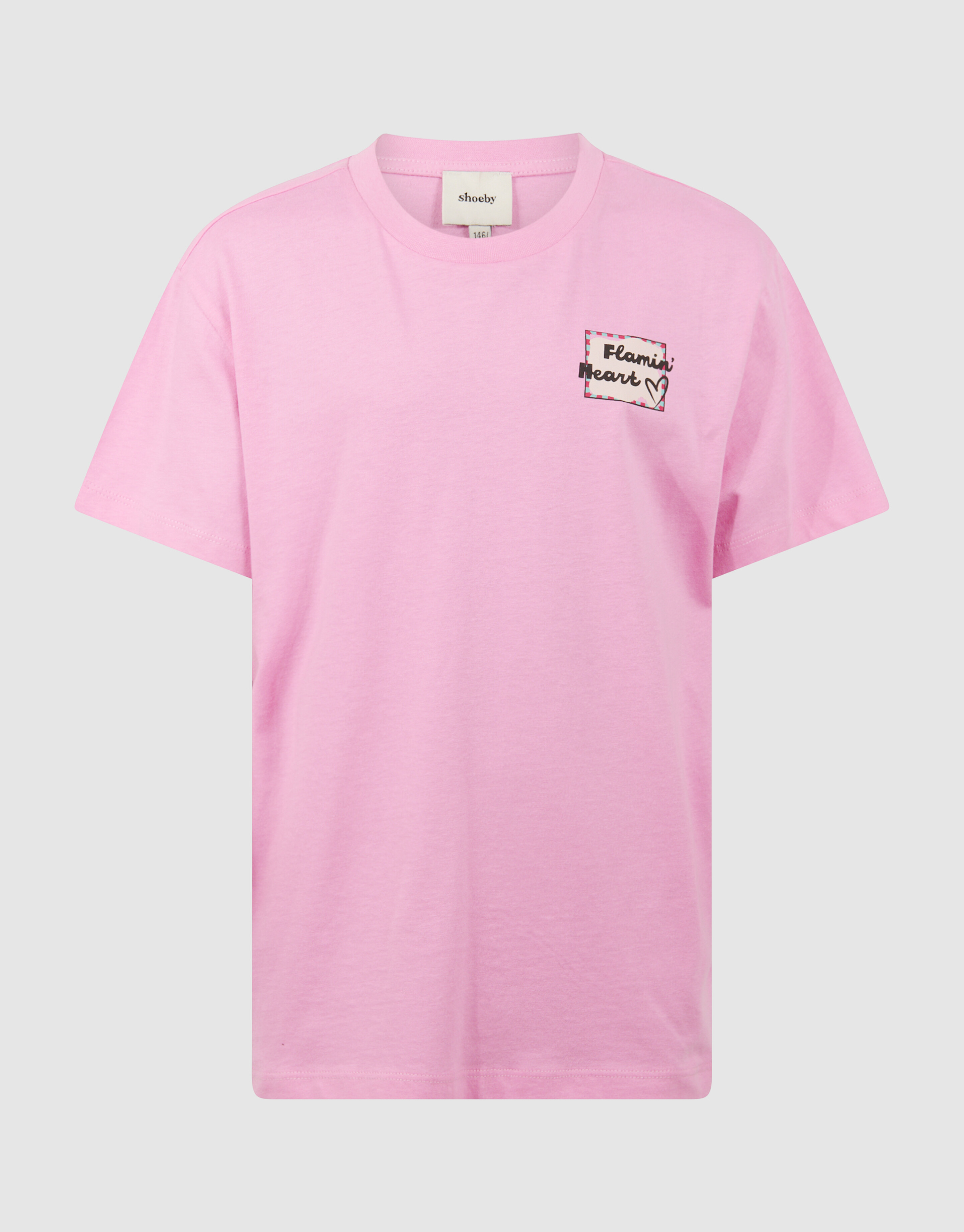 Flamin Heart Artwork T-Shirt Rosa SHOEBY GIRLS