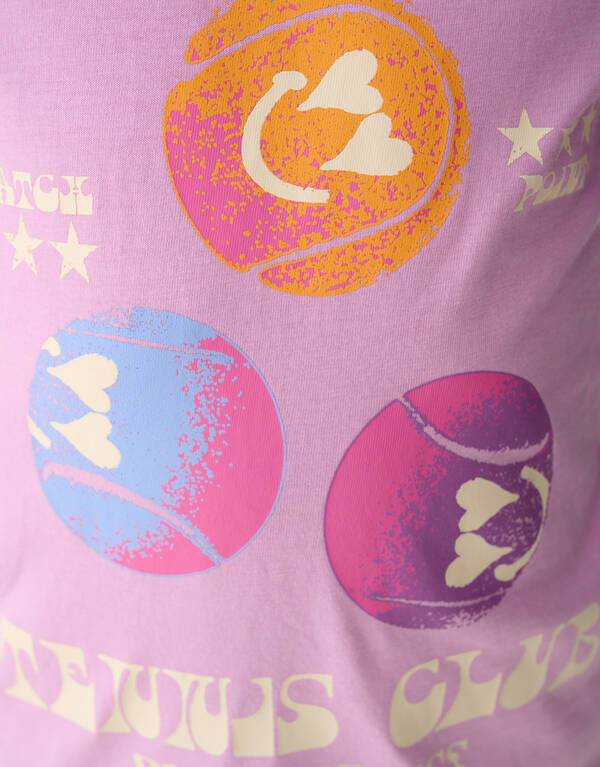Tennis Artwork T-Shirt Hellrosa SHOEBY GIRLS