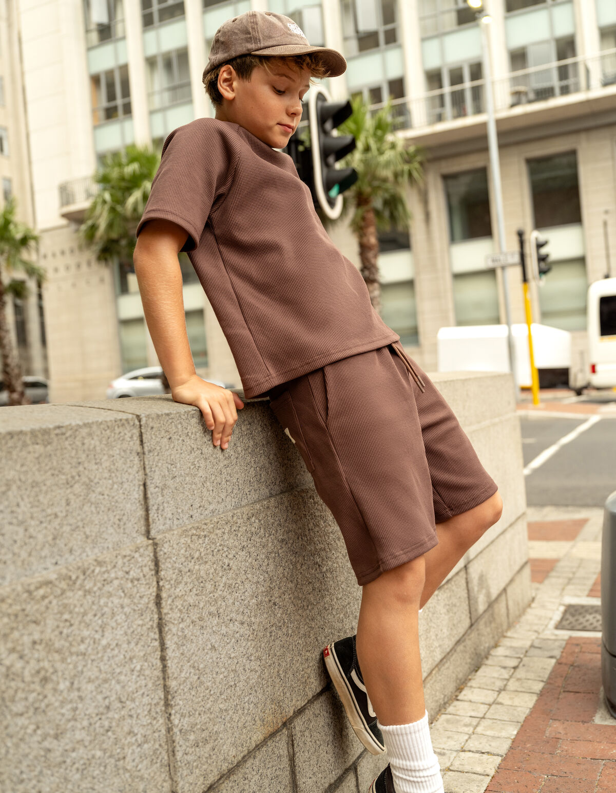 Waffel Kurz Dunkelbraun SHOEBY BOYS