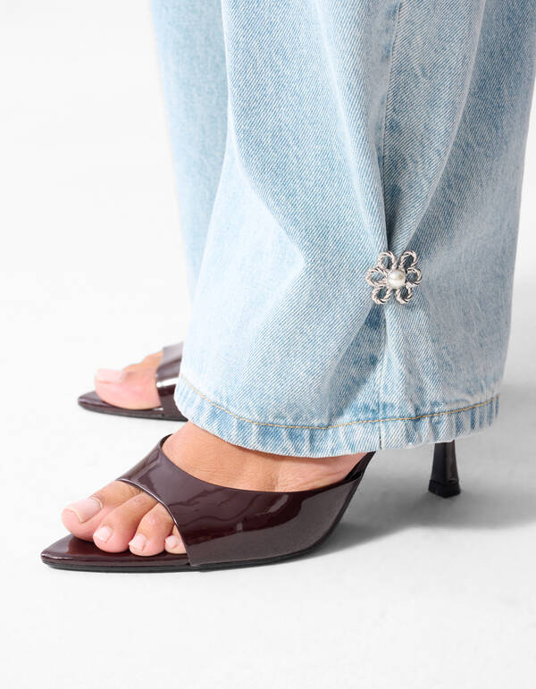 Flower Jeans-Ansteckpins Silber SHOEBY ACCESSOIRES