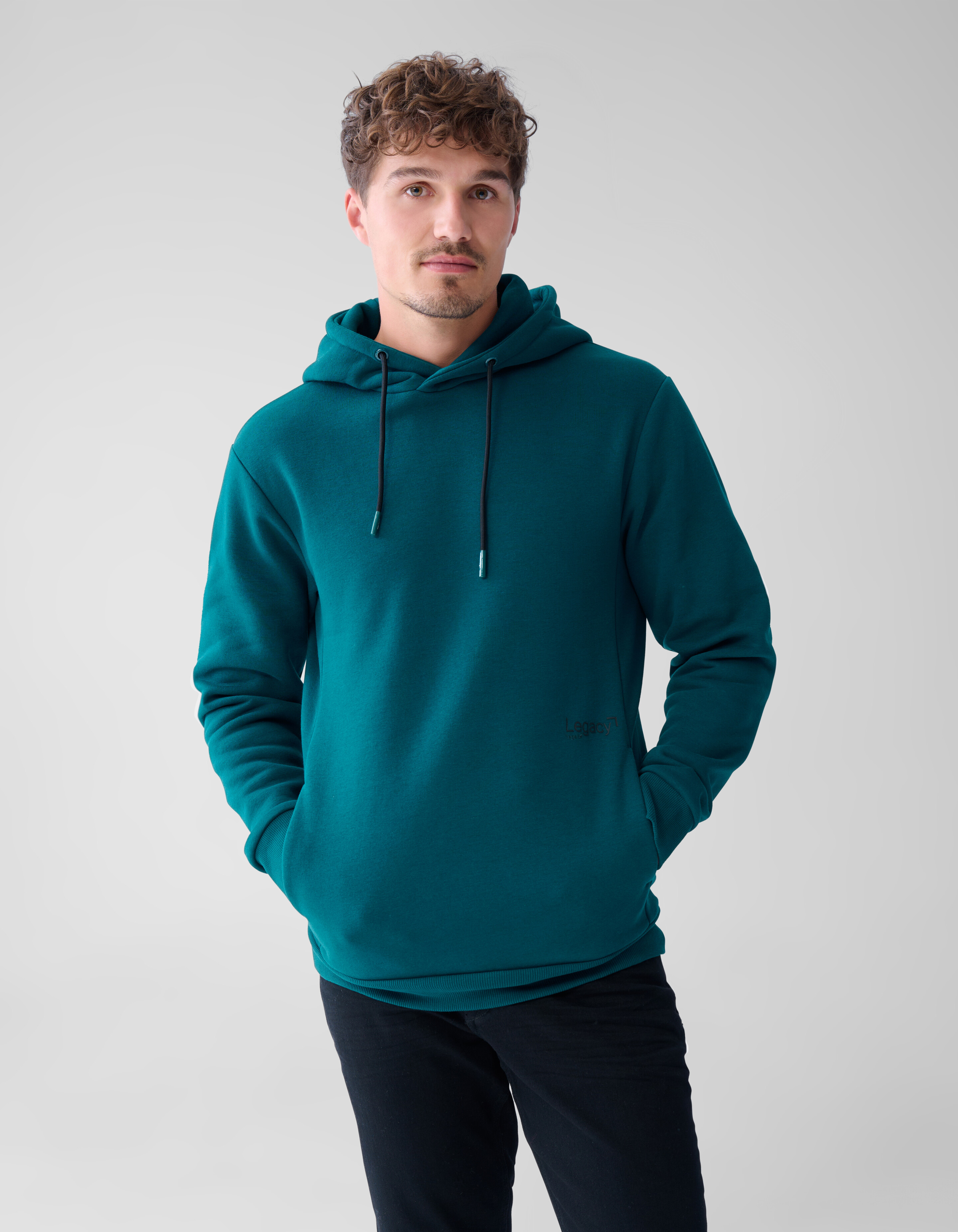 Basic Hoodie Dunkelgrün SHOEBY MEN