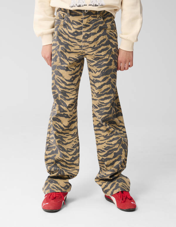 Tiger Wide Leg Jeans Braun SHOEBY GIRLS