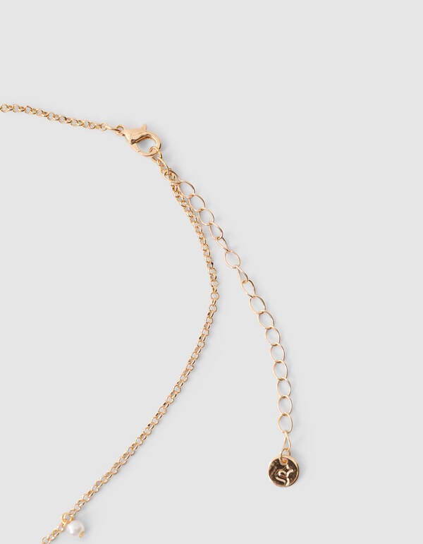 Perlenanhänger-Halskette Gold SHOEBY ACCESSOIRES