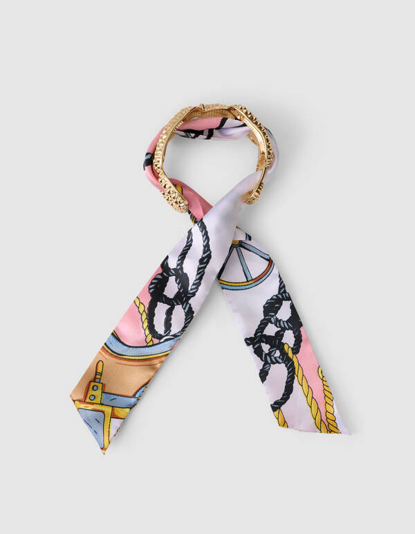 Gro&szlig;es bedrucktes Schalarmband Rosa SHOEBY ACCESSOIRES