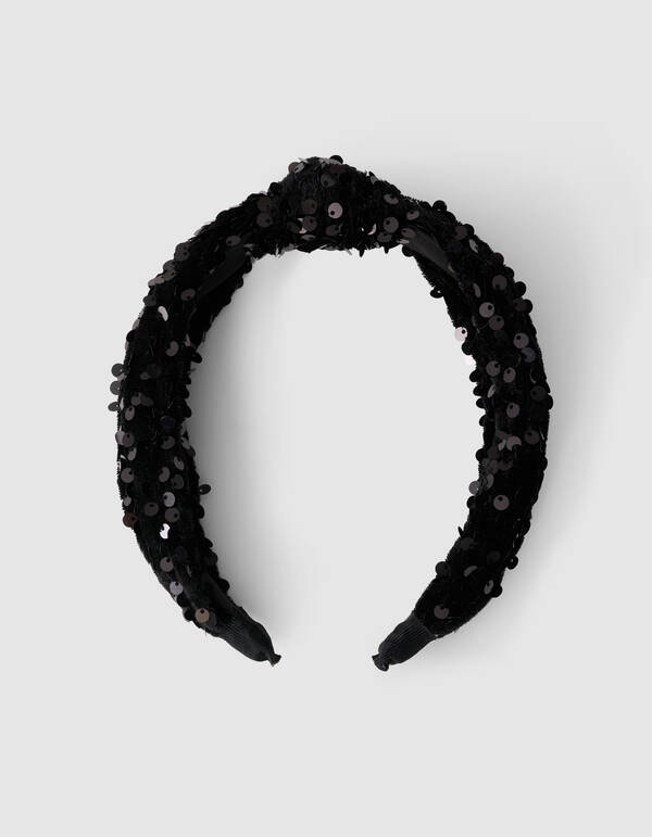 Pailletten-Haarreif Schwarz ACCESSOIRES SHOEBY