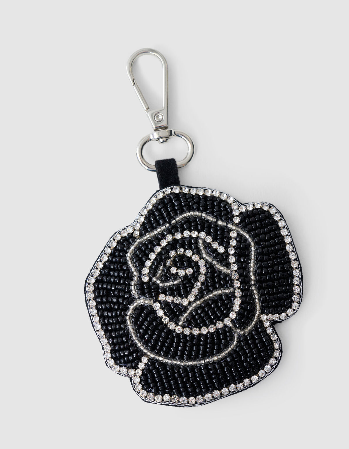 Perlenblumen Taschenanhänger Schwarz SHOEBY ACCESSOIRES