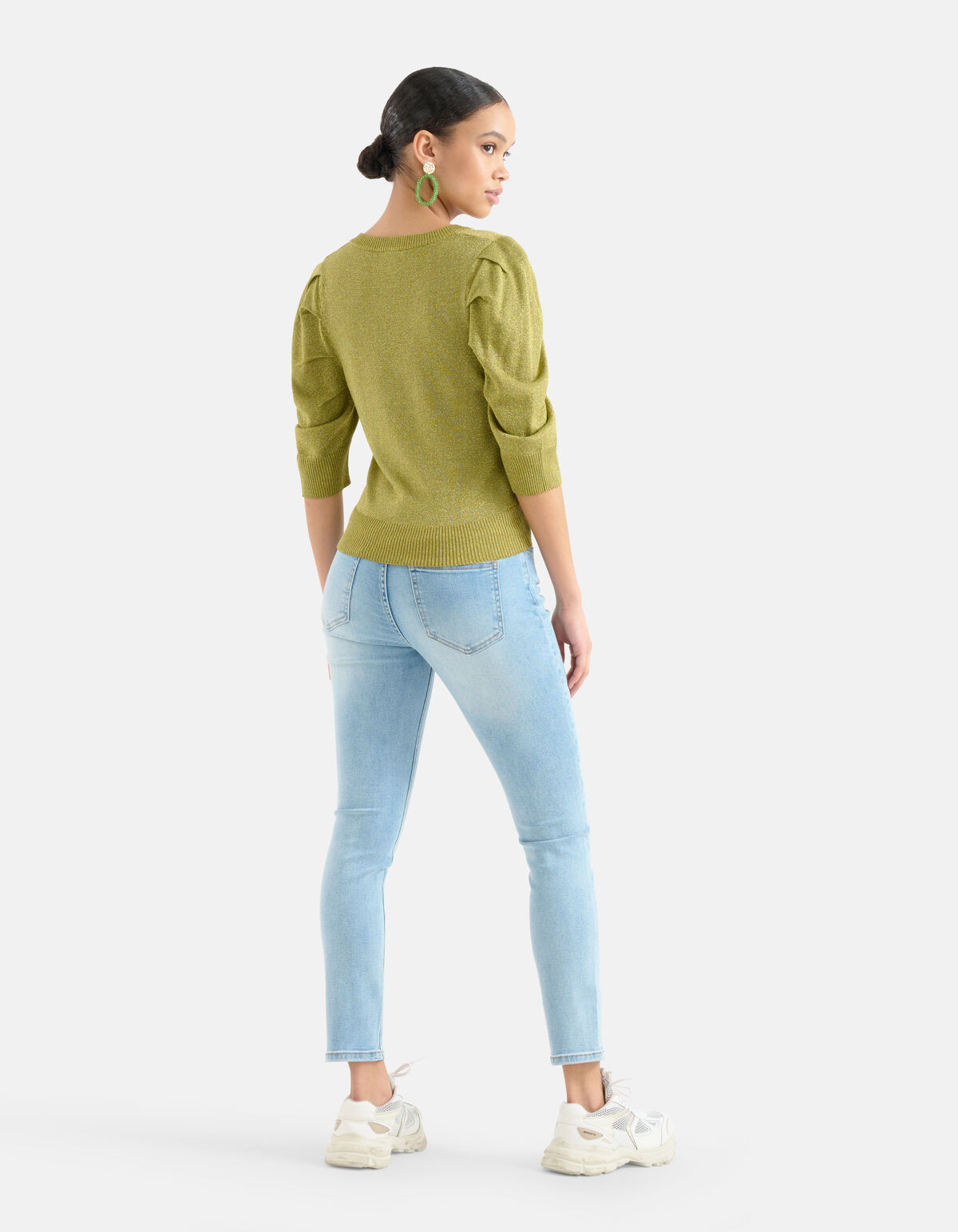 Glitzerpullover Olivgrün SHOEBY WOMEN