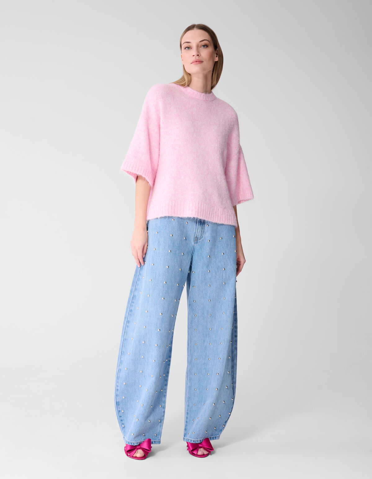 Stud Baggy Fit Jeans Gebleicht SHOEBY WOMEN