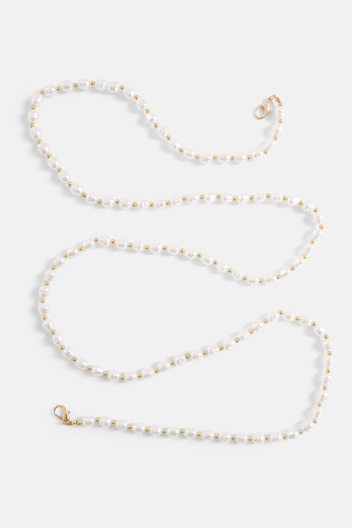 Lange Perle Telefonkabel Off White SHOEBY ACCESSOIRES