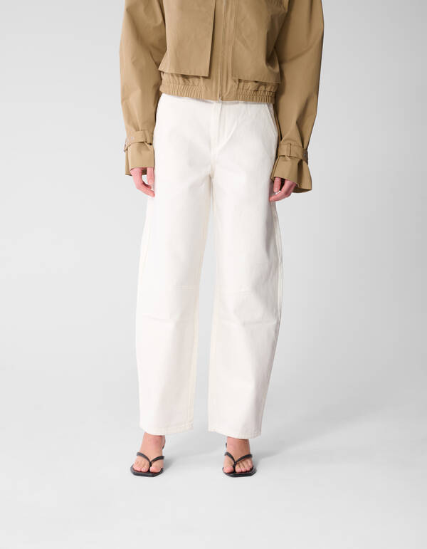 Barrel Fit Jeans Wei&szlig; SHOEBY WOMEN