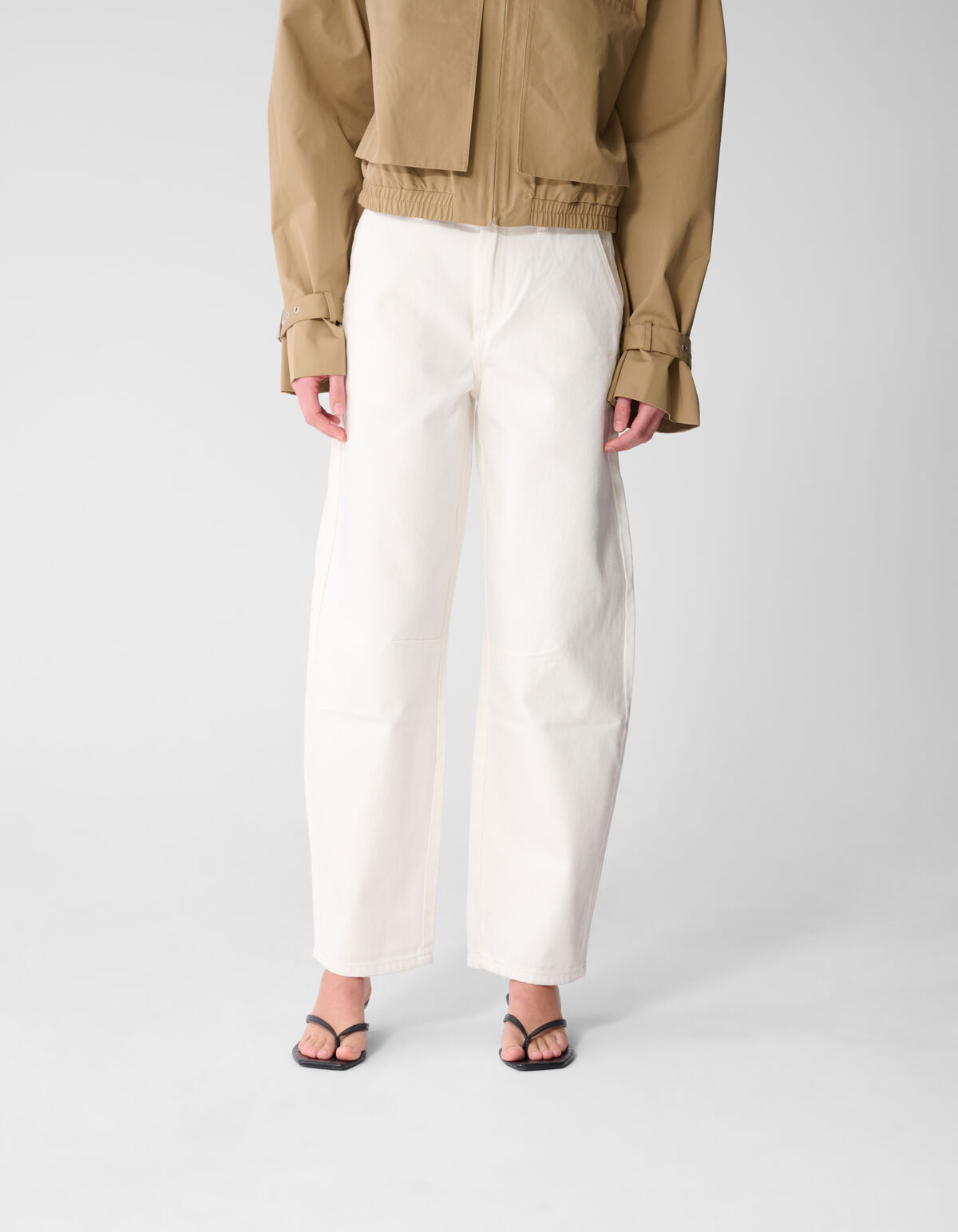 Barrel Fit Jeans Wei&szlig; SHOEBY WOMEN