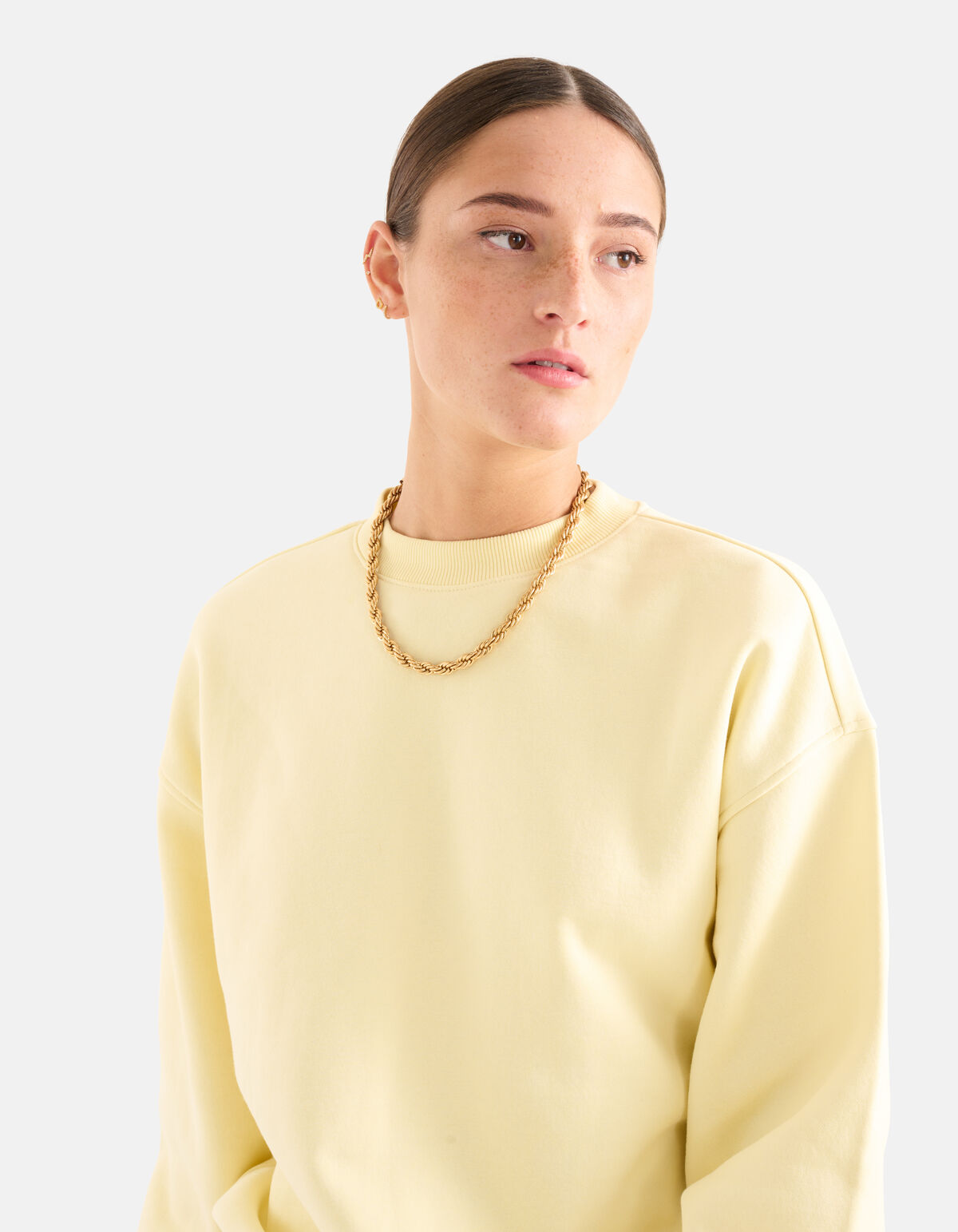 Basic Pullover Hellgelb SHOEBY WOMEN
