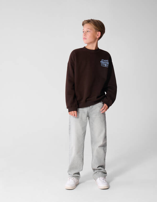 Label Sweater Dunkelbraun SHOEBY BOYS