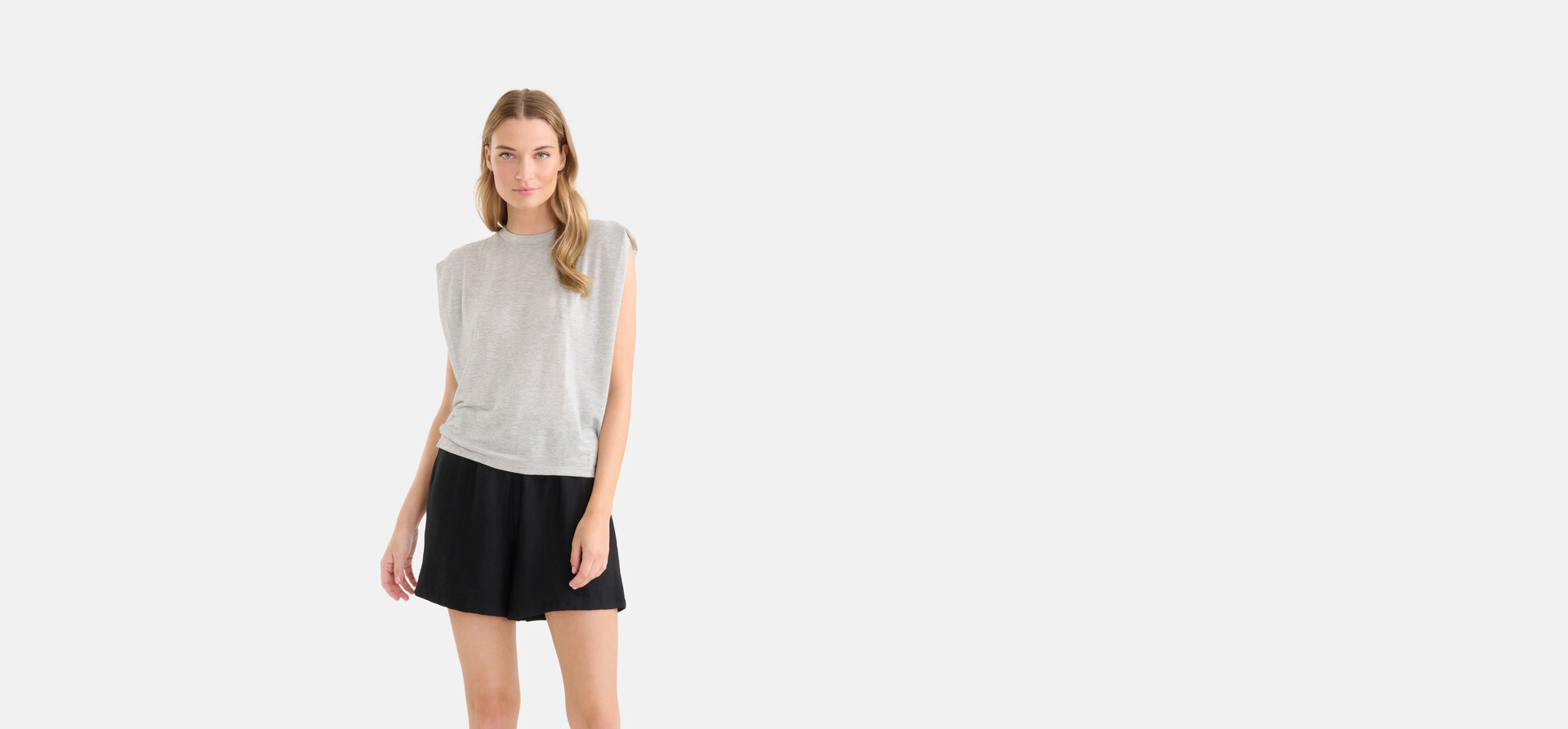 Glitter T-shirt Grijs SHOEBY WOMEN