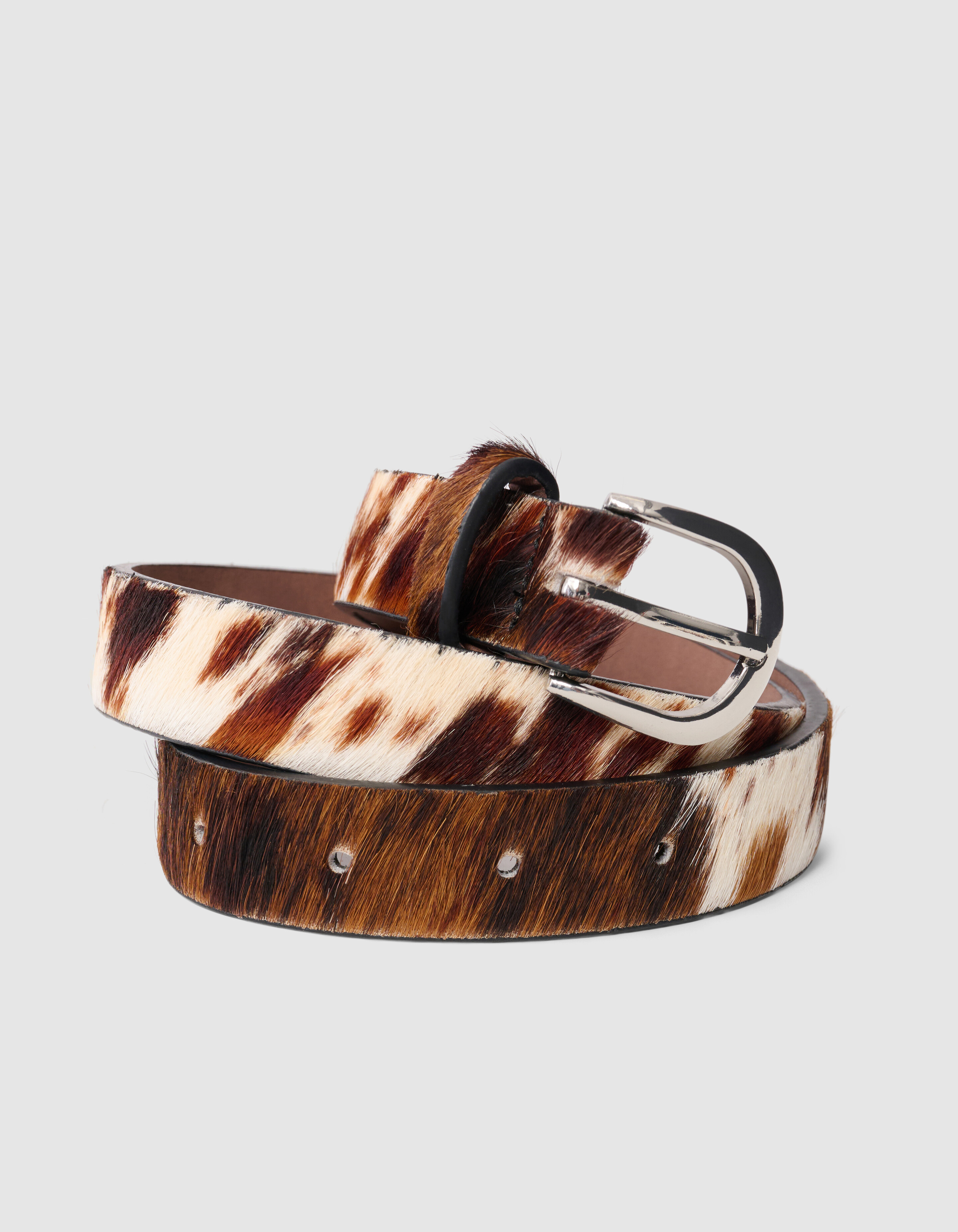 Haariges Rind Riem Braun SHOEBY ACCESSOIRES