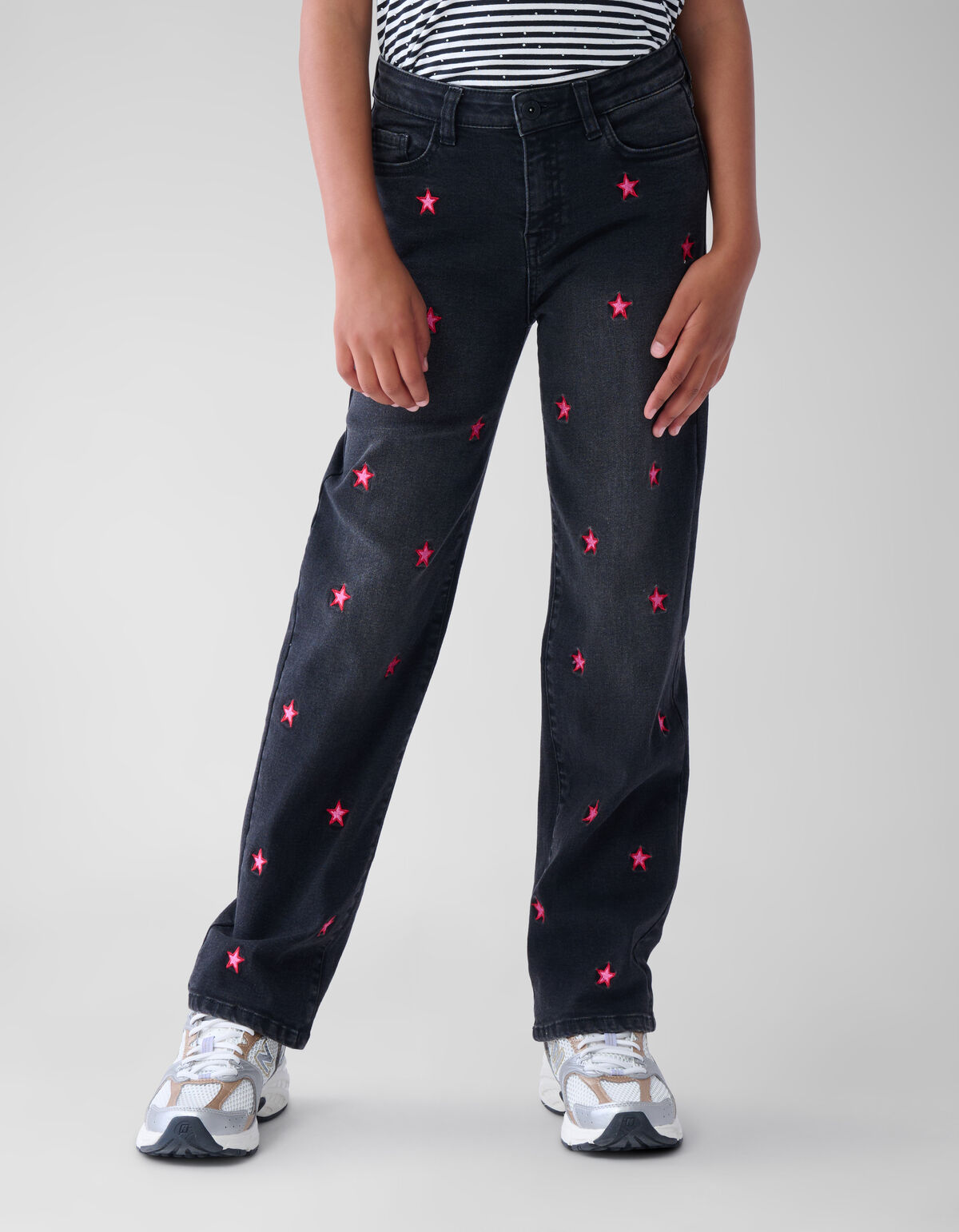 Straight Fit Heart Jeans Grau SHOEBY GIRLS