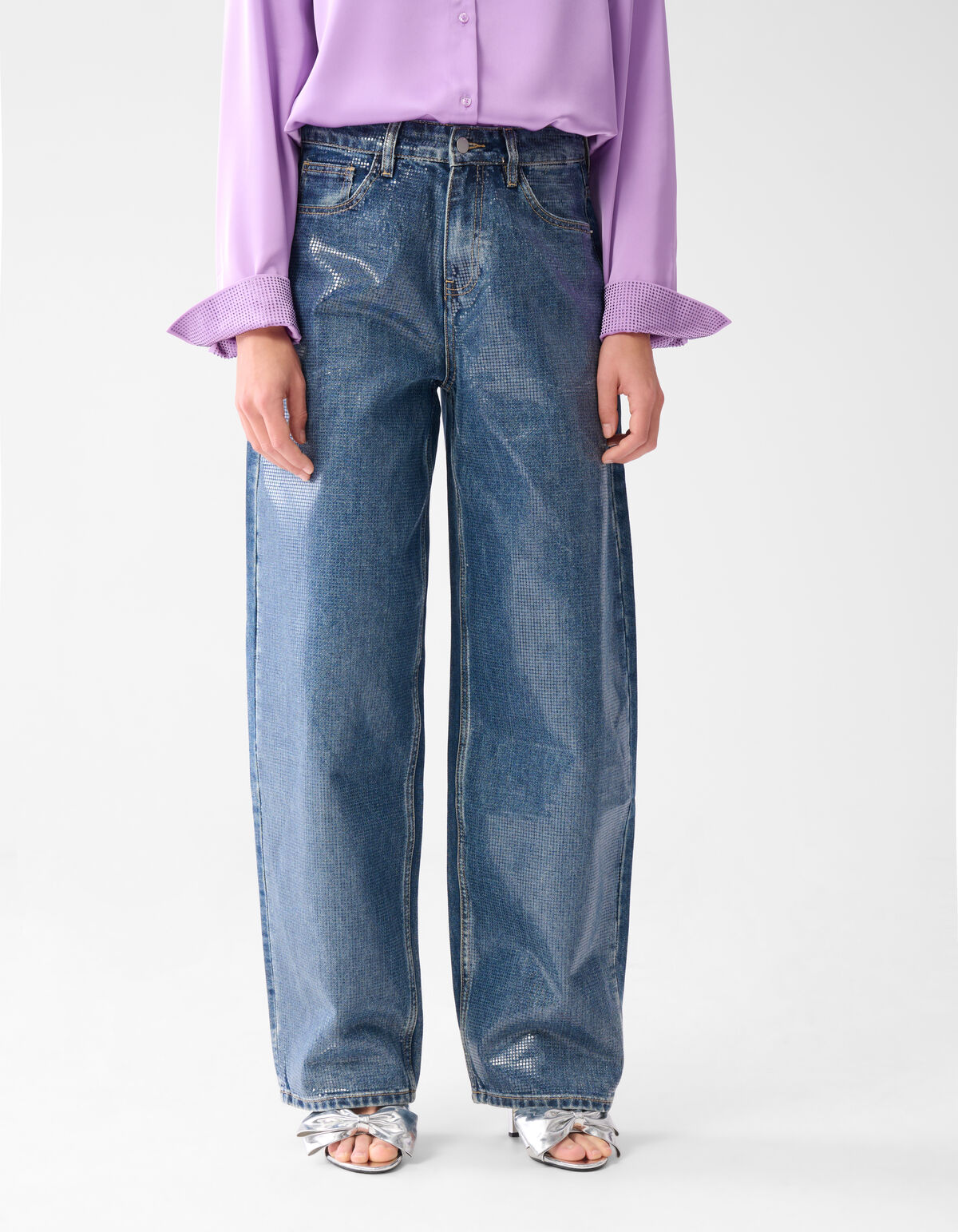 Foil Barrel Fit Jeans Mediumstone By Lizzy SHOEBY WOMEN