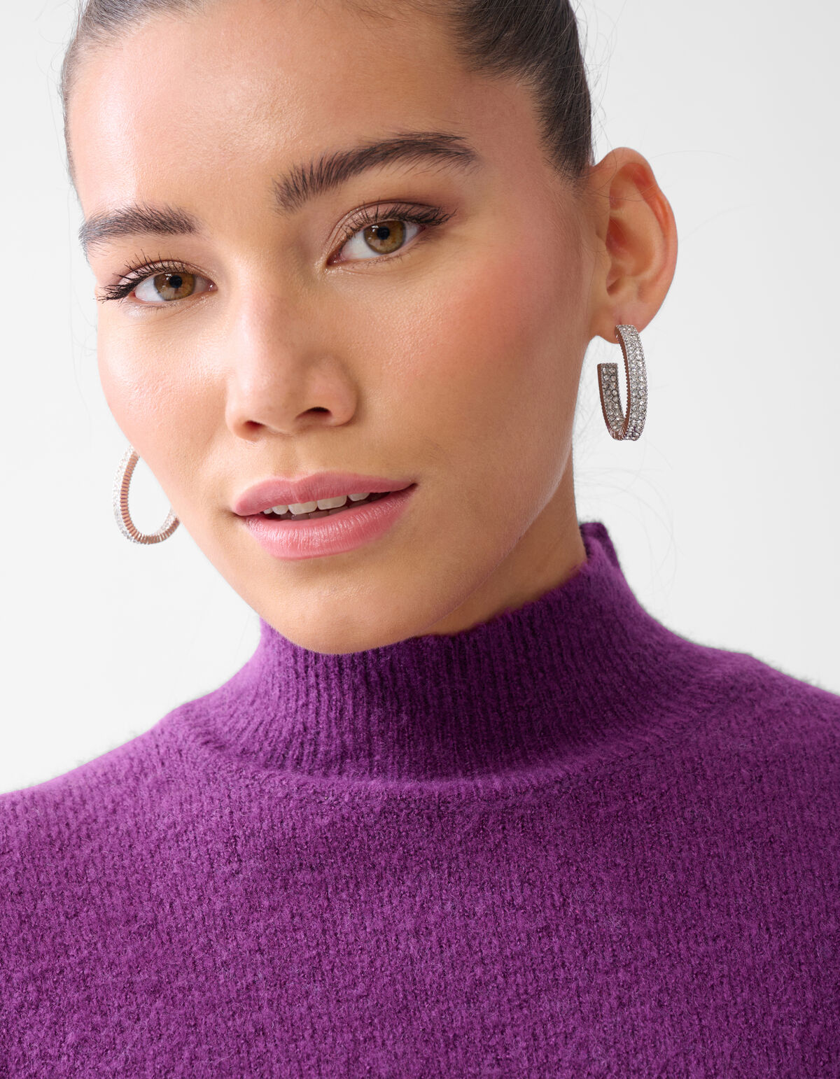 Studio Strass Pullover Dunkellila SHOEBY WOMEN