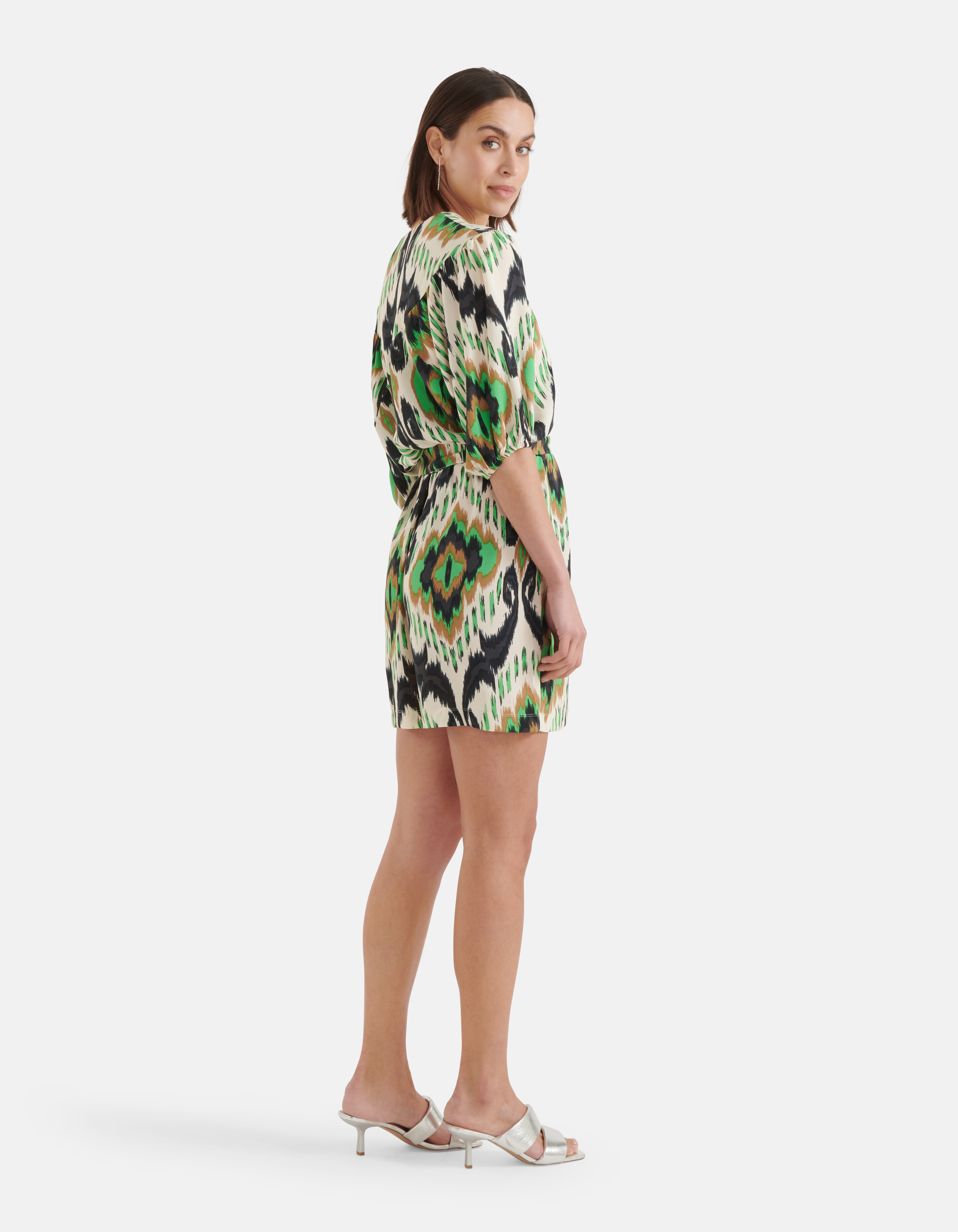 Graphic Print Kleid Grün SHOEBY WOMEN