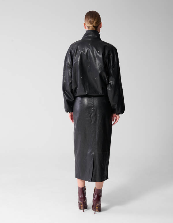Bomberjack Aus Veganleder Mit Nieten Schwarz By Mi SHOEBY WOMEN