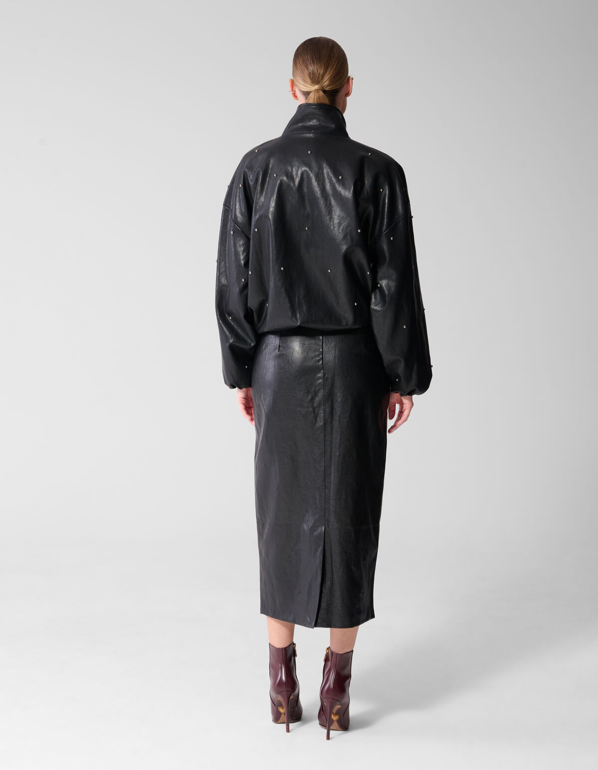 Bomberjack Aus Veganleder Mit Nieten Schwarz By Mi SHOEBY WOMEN