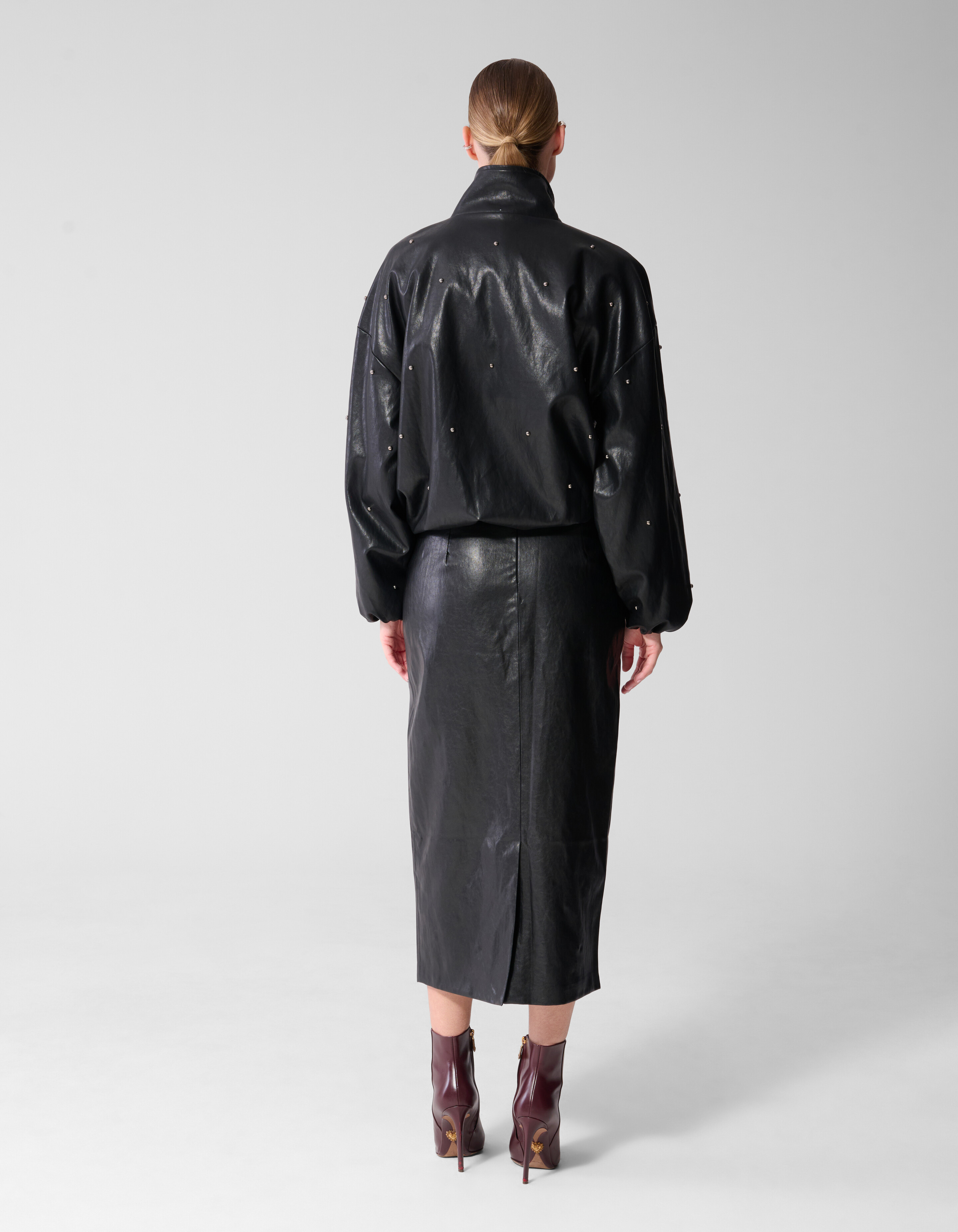 Bomberjack Aus Veganleder Mit Nieten Schwarz By Mi SHOEBY WOMEN