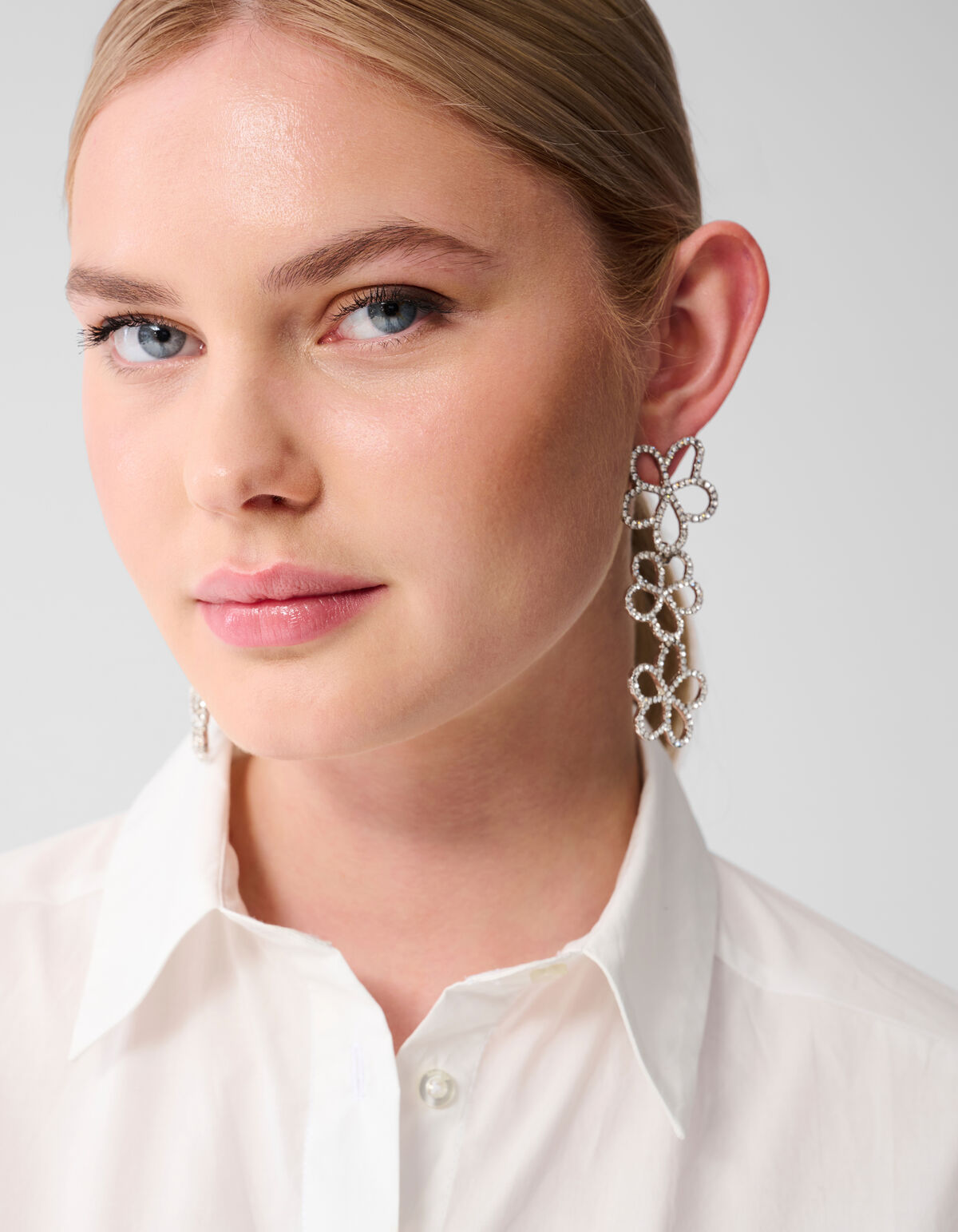 Palm Artwork Bluse Wit SHOEBY WOMEN