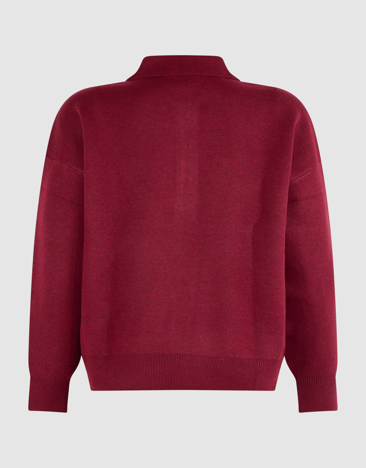 Oversized Polo Strickpullover Rot SHOEBY WOMEN