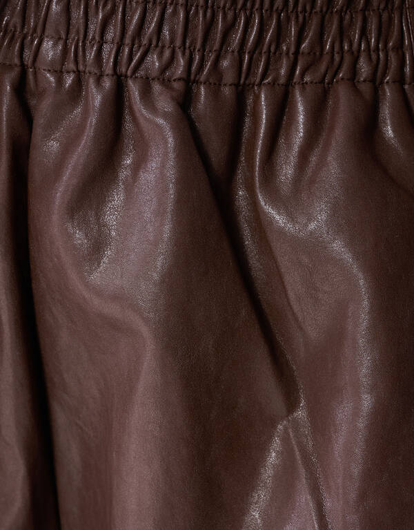 Vegane Leder-Shorts Braun SHOEBY WOMEN