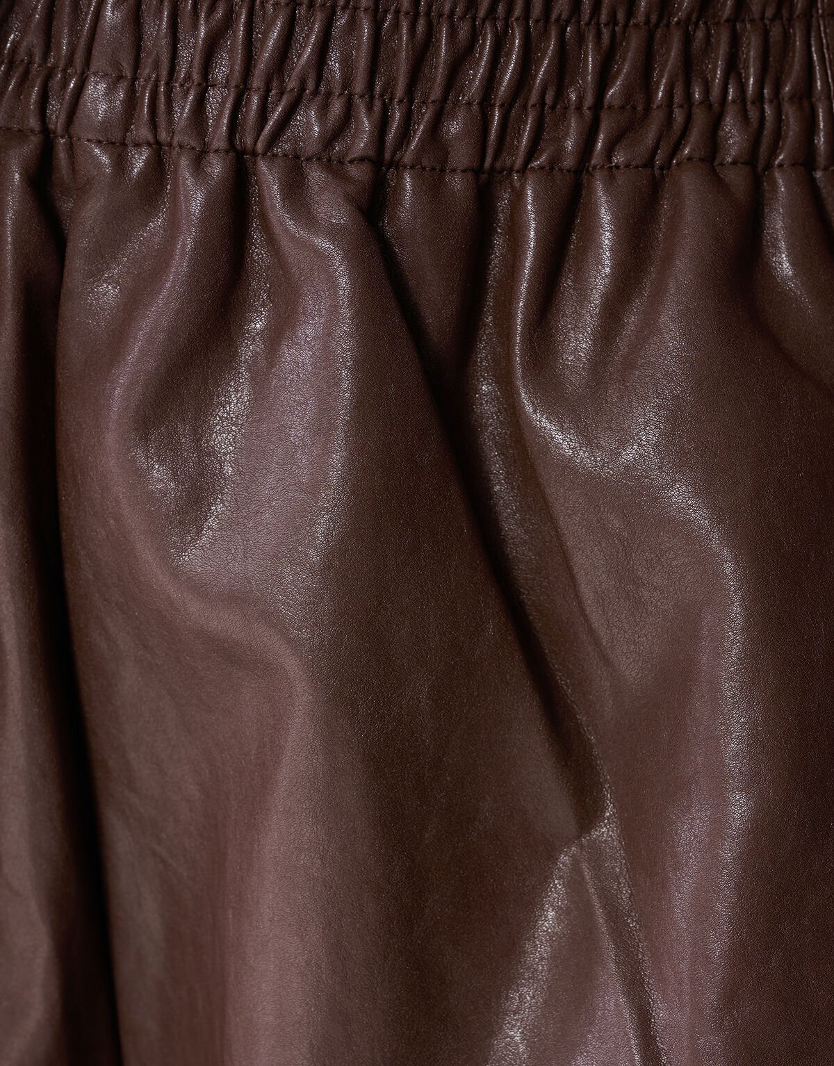 Vegane Leder-Shorts Braun SHOEBY WOMEN