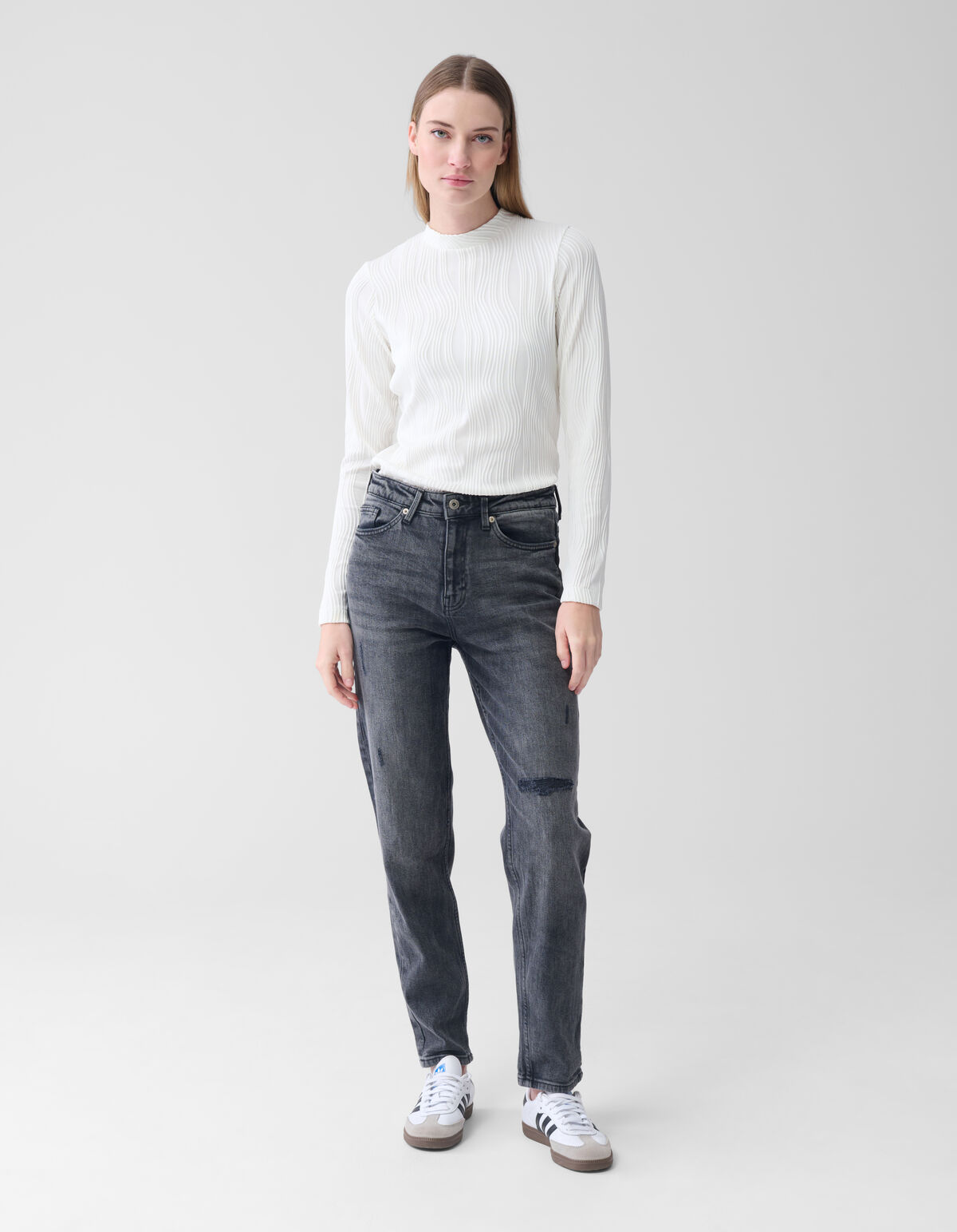 Crinkle Top Weiß SHOEBY WOMEN