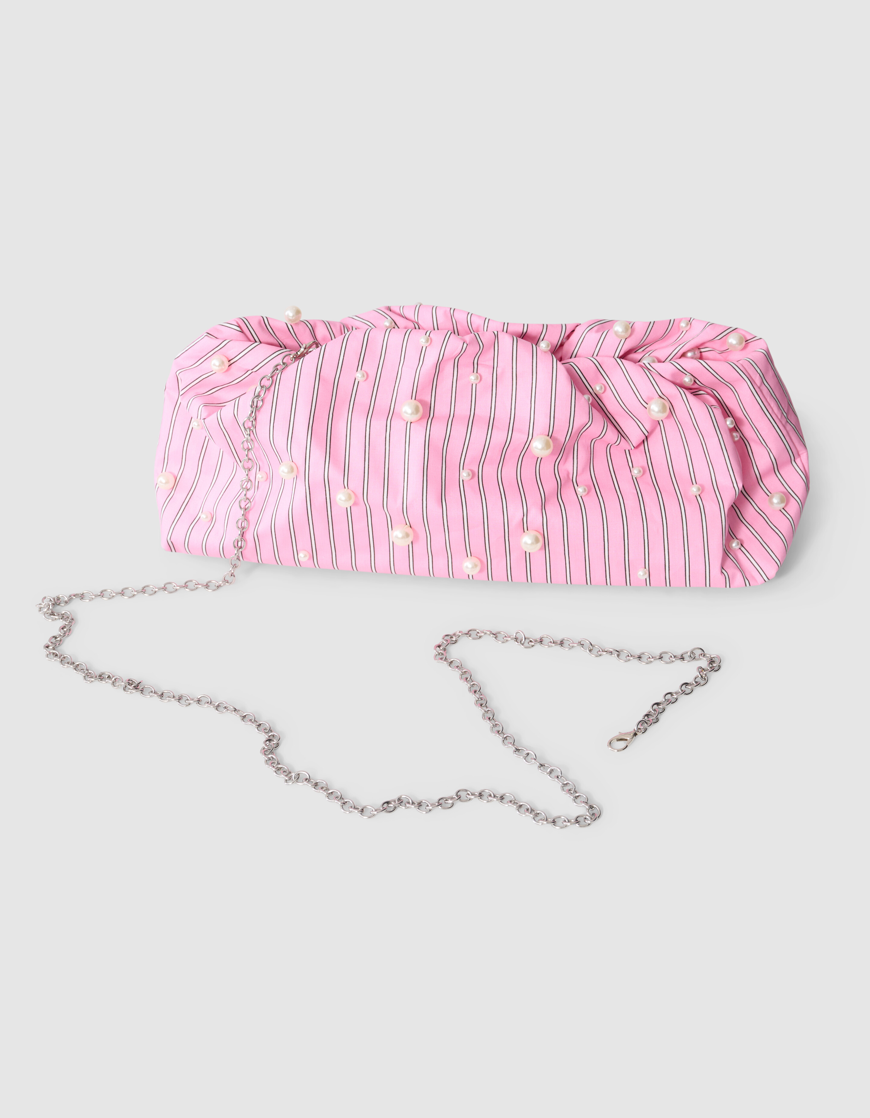 Pinstripe Perlen Clutch Hellrosa SHOEBY ACCESSOIRES