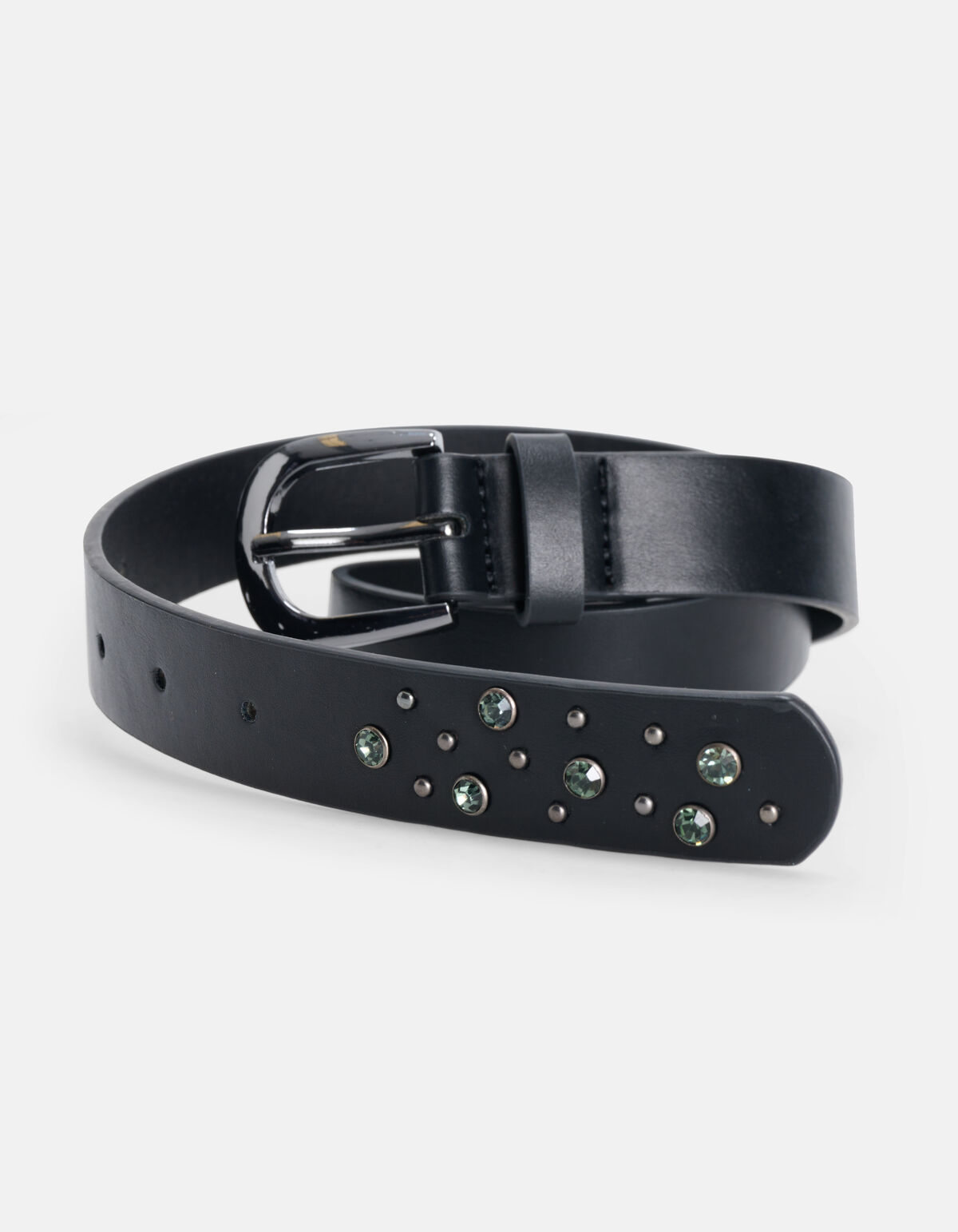 Gürtel mit Strasssteinen Schwarz SHOEBY ACCESSOIRES