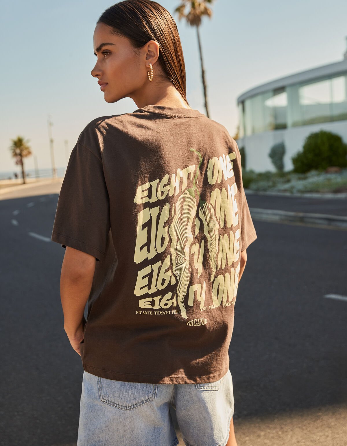 Pepper Artwork T-Shirt Braun SHOEBY WOMEN