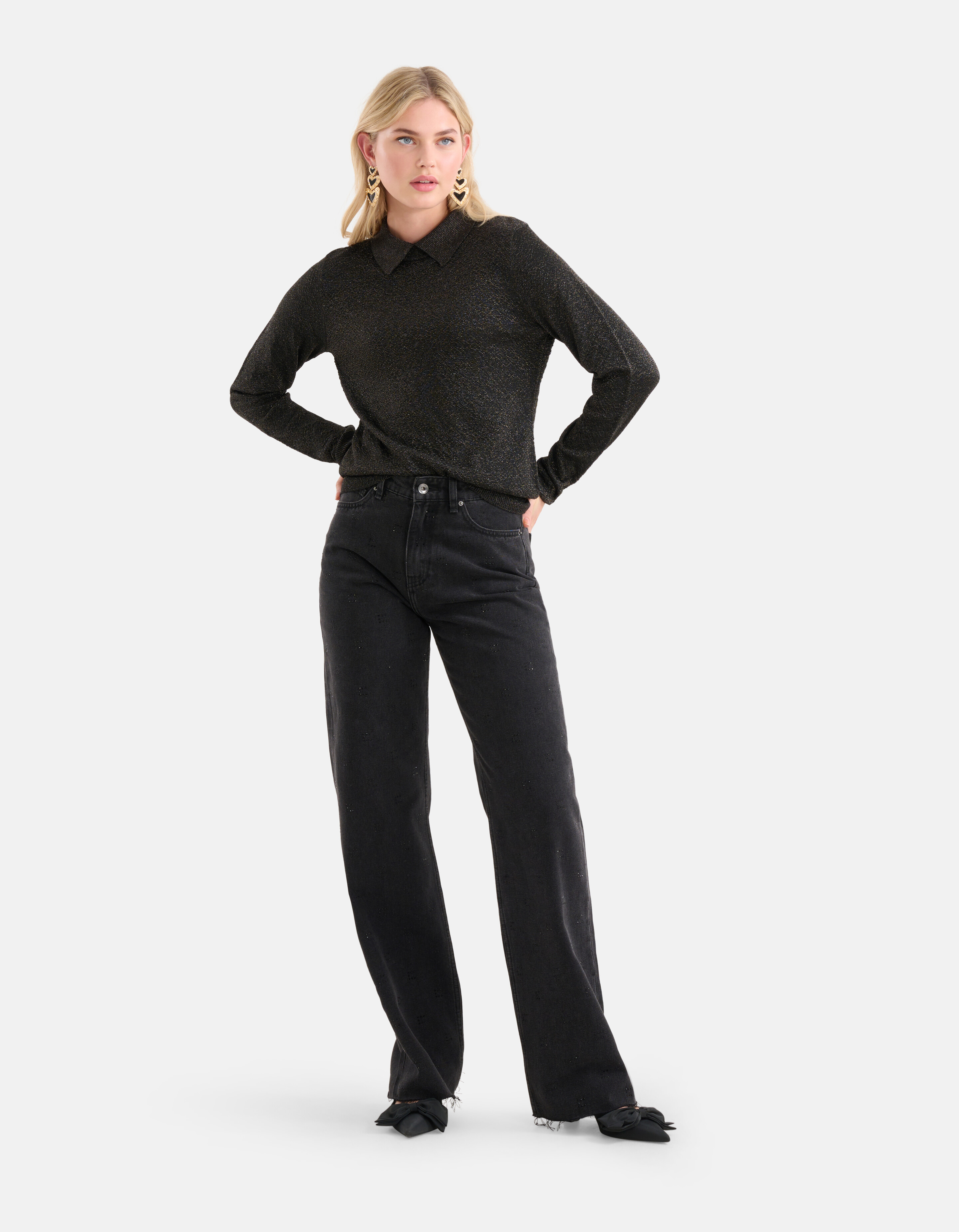 Glitzerpulli Schwarz SHOEBY WOMEN