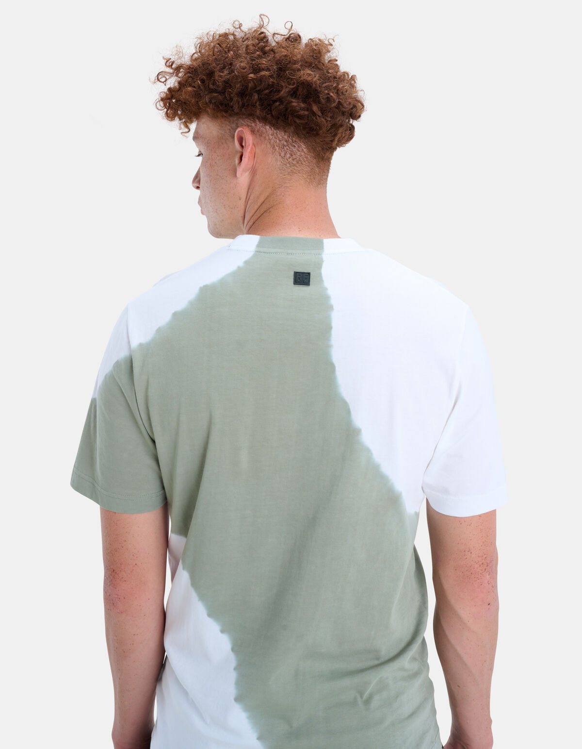 T-Shirt mit Batikdruck Grün REFILL