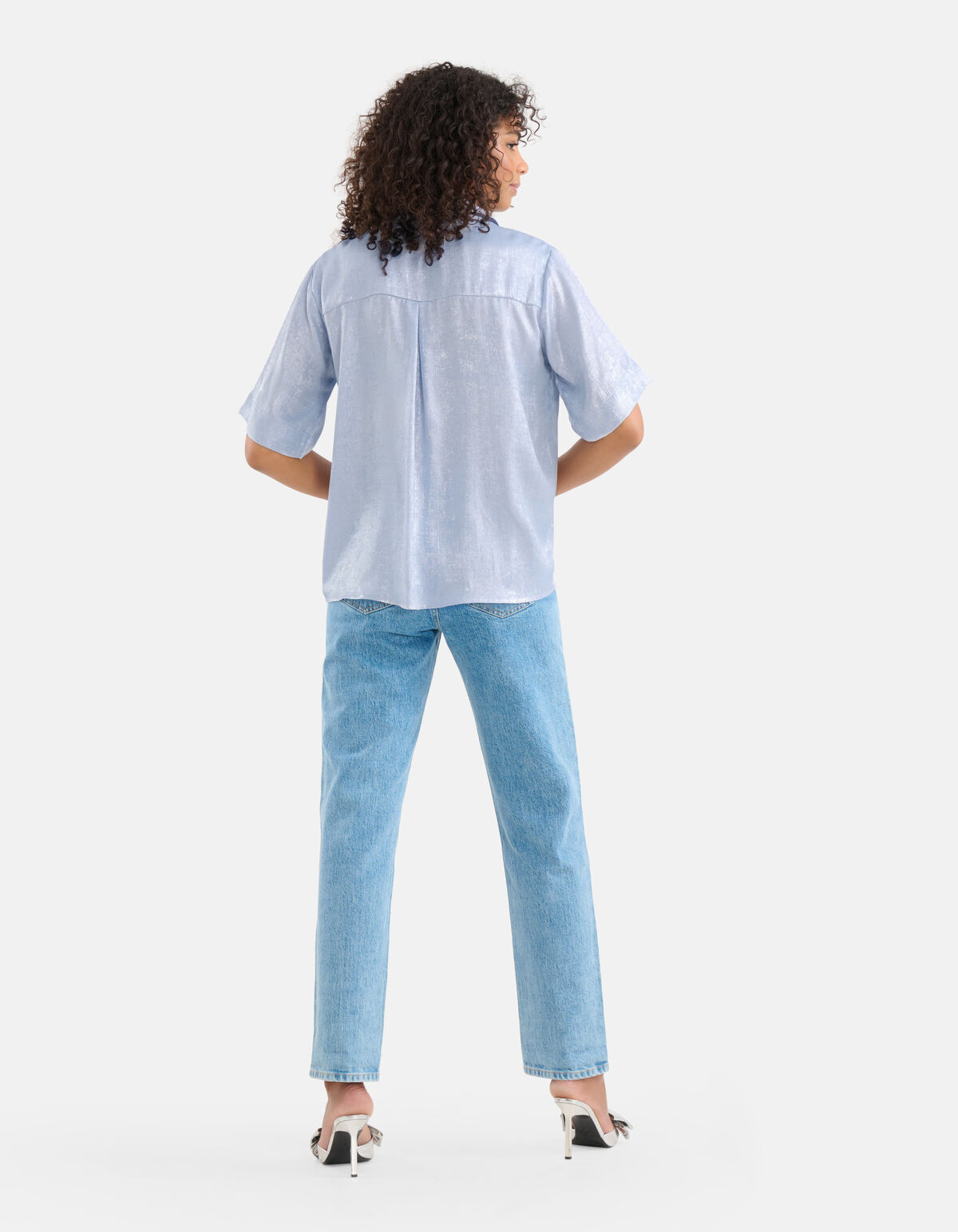 Metallic Top Hellblau By Fred SHOEBY WOMEN