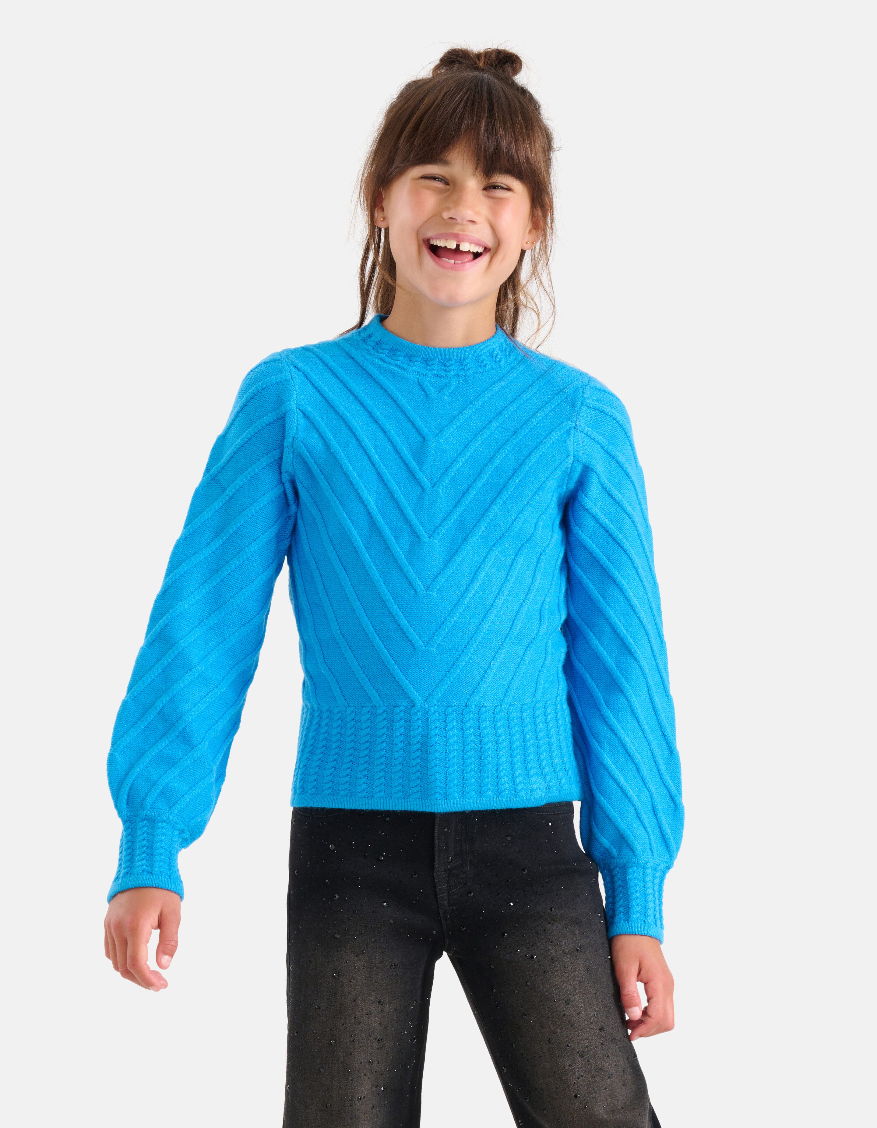 Diagonaler Pullover Blau SHOEBY GIRLS