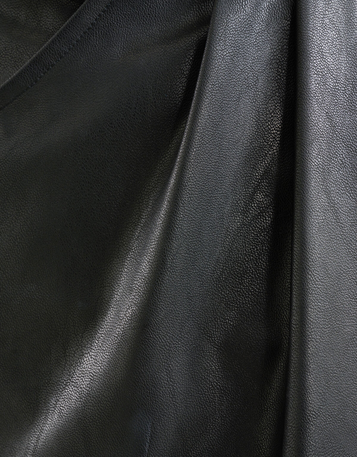 Veganer Midirock aus Leder Schwarz SHOEBY WOMEN