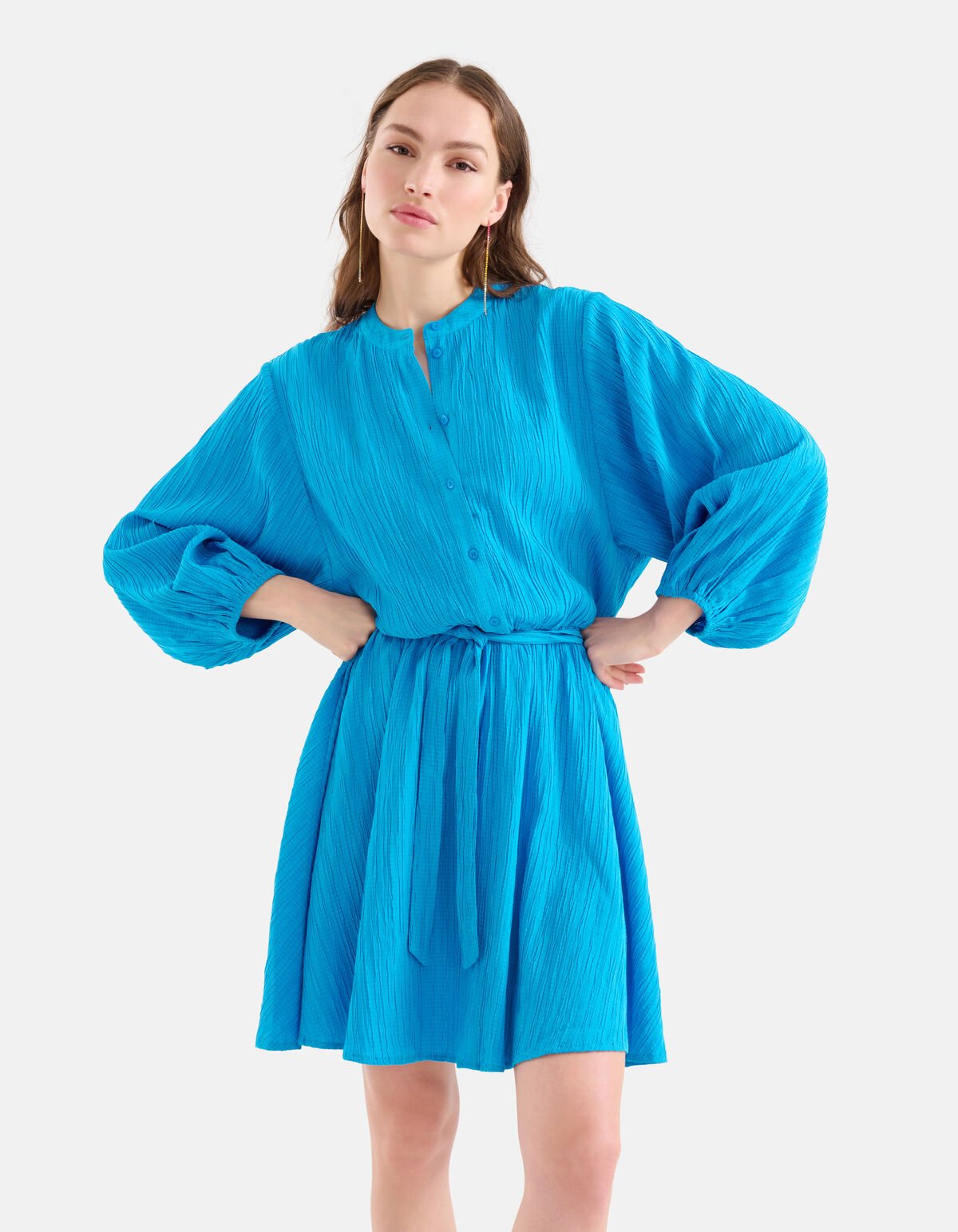 Struktur Kleid Blau SHOEBY WOMEN