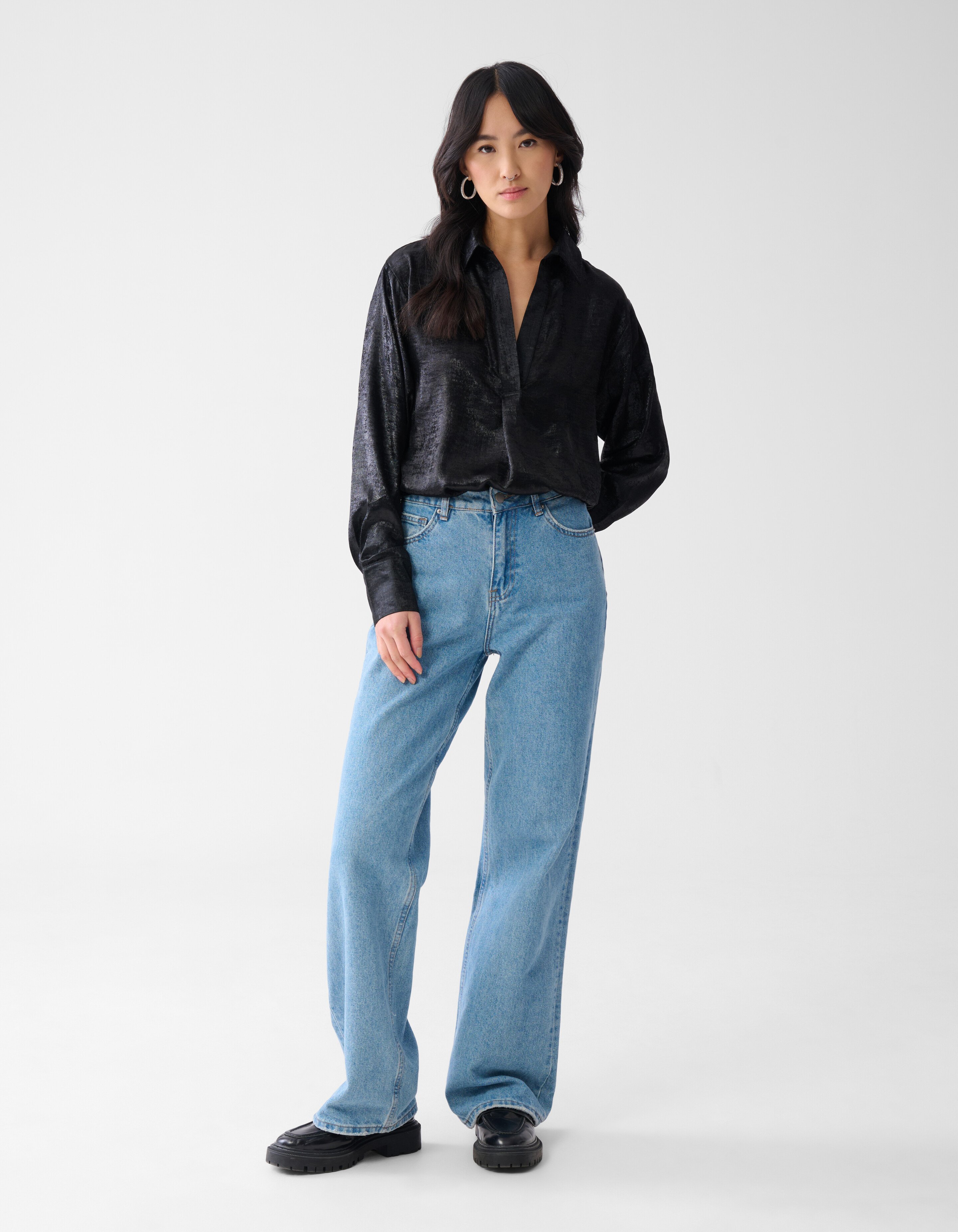 Glitzerbluse Schwarz SHOEBY WOMEN