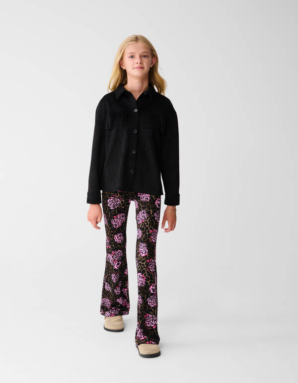 Wildlederbluse Schwarz SHOEBY GIRLS